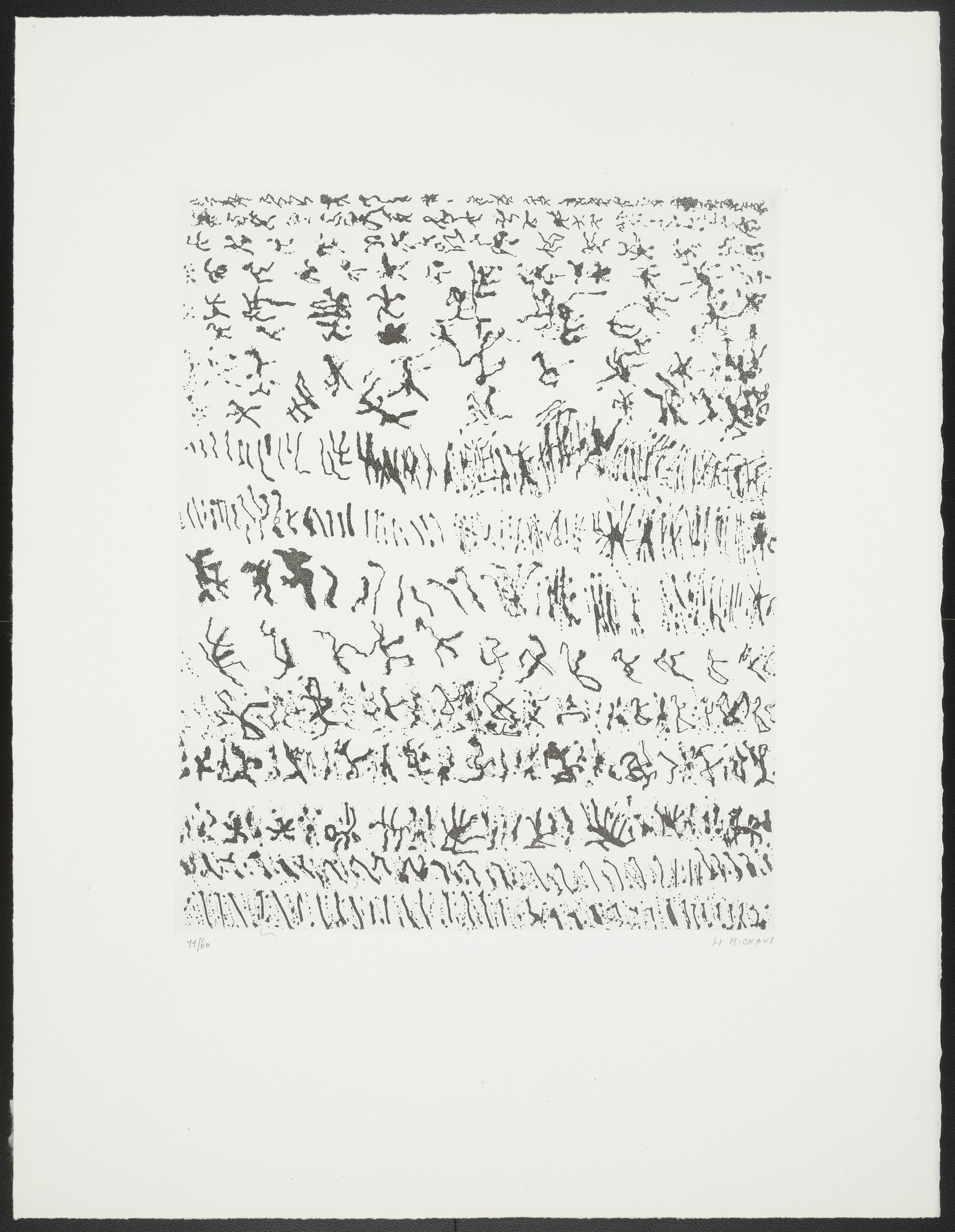 Henri Michaux. Plate (folio 12) from Parcours
