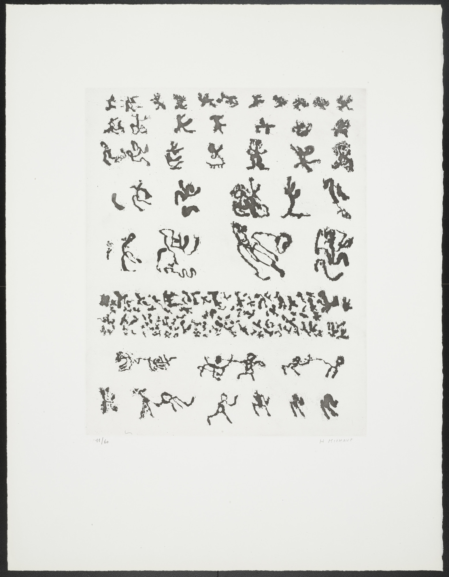 Henri Michaux. Plate (folio 13) from Parcours