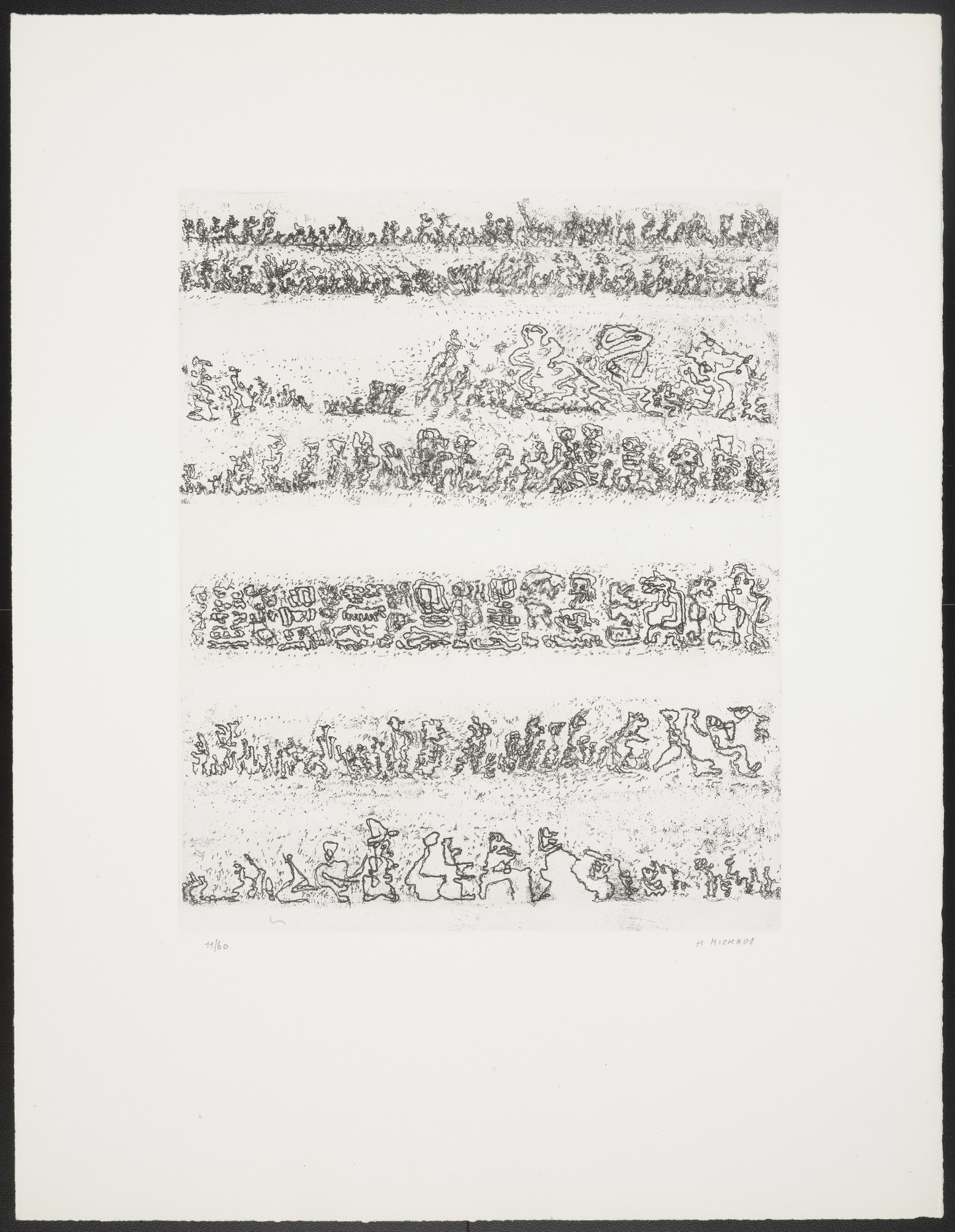 Henri Michaux. Plate (folio 4) from Parcours