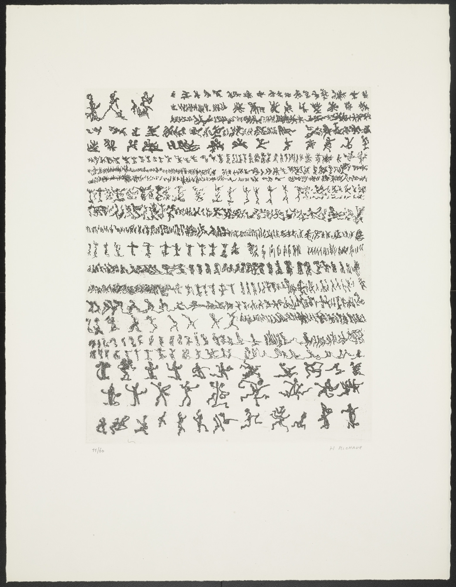 Henri Michaux. Plate (folio 7) from Parcours