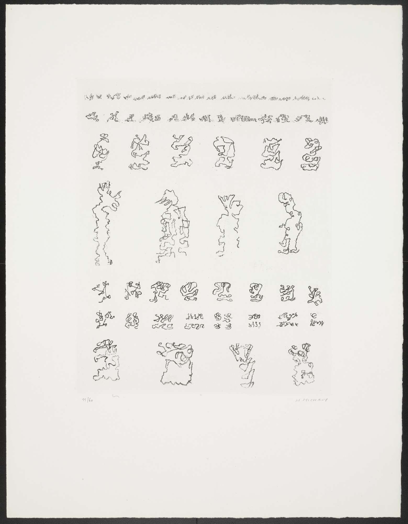 Henri Michaux. Plate (folio 9) from Parcours