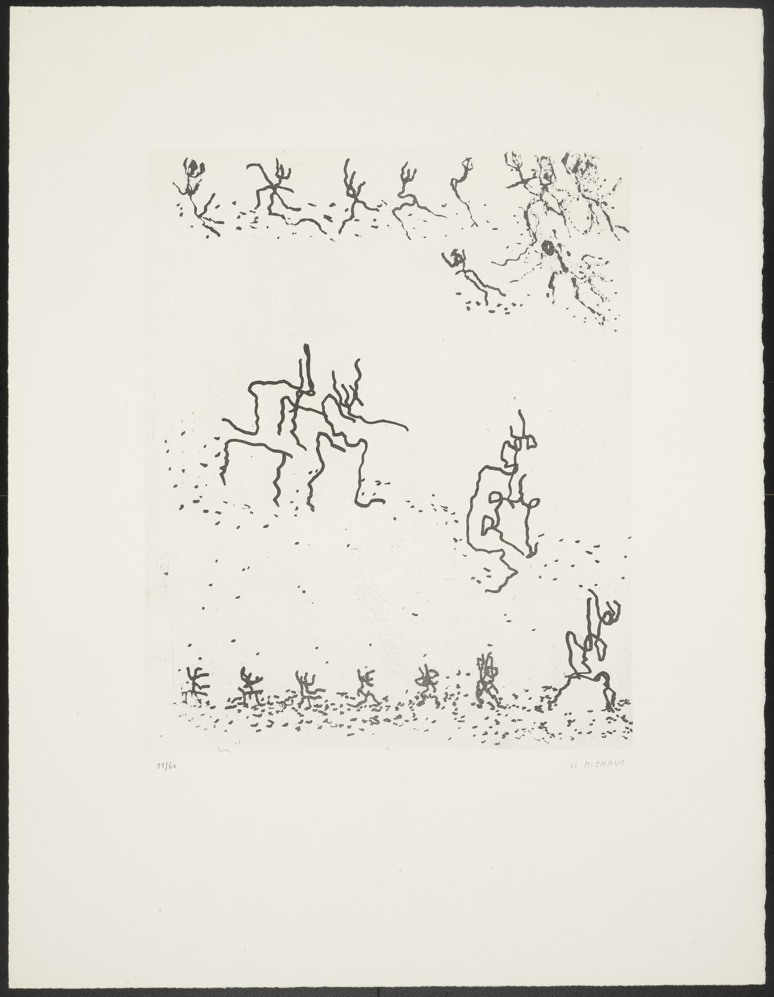 Henri Michaux. Plate (folio 10) from Parcours
