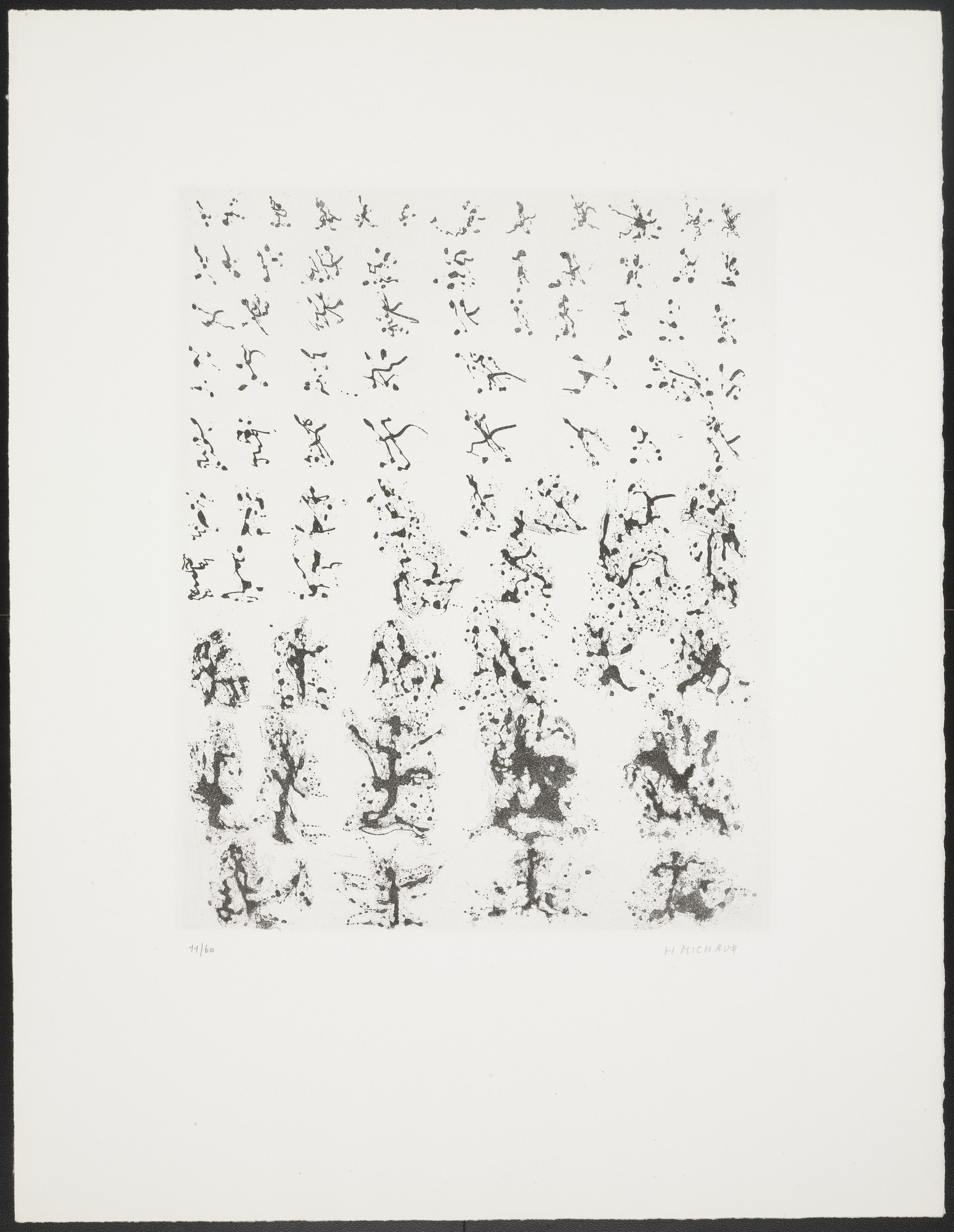 Henri Michaux. Plate (folio 11) from Parcours
