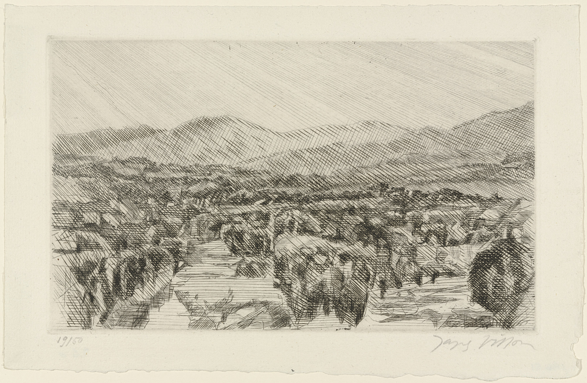 Jacques Villon. The Plain Between Cannes and Mougins (La Plaine entre cannes et mougins)