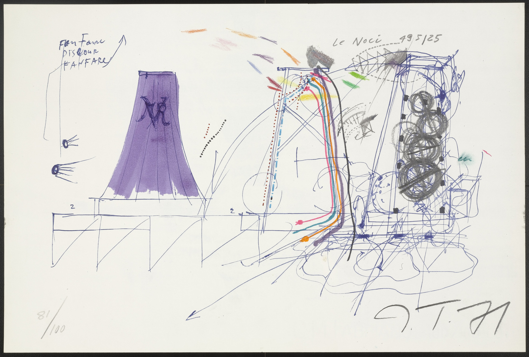 Jean Tinguely. Plate from La Vittoria ( Victory )