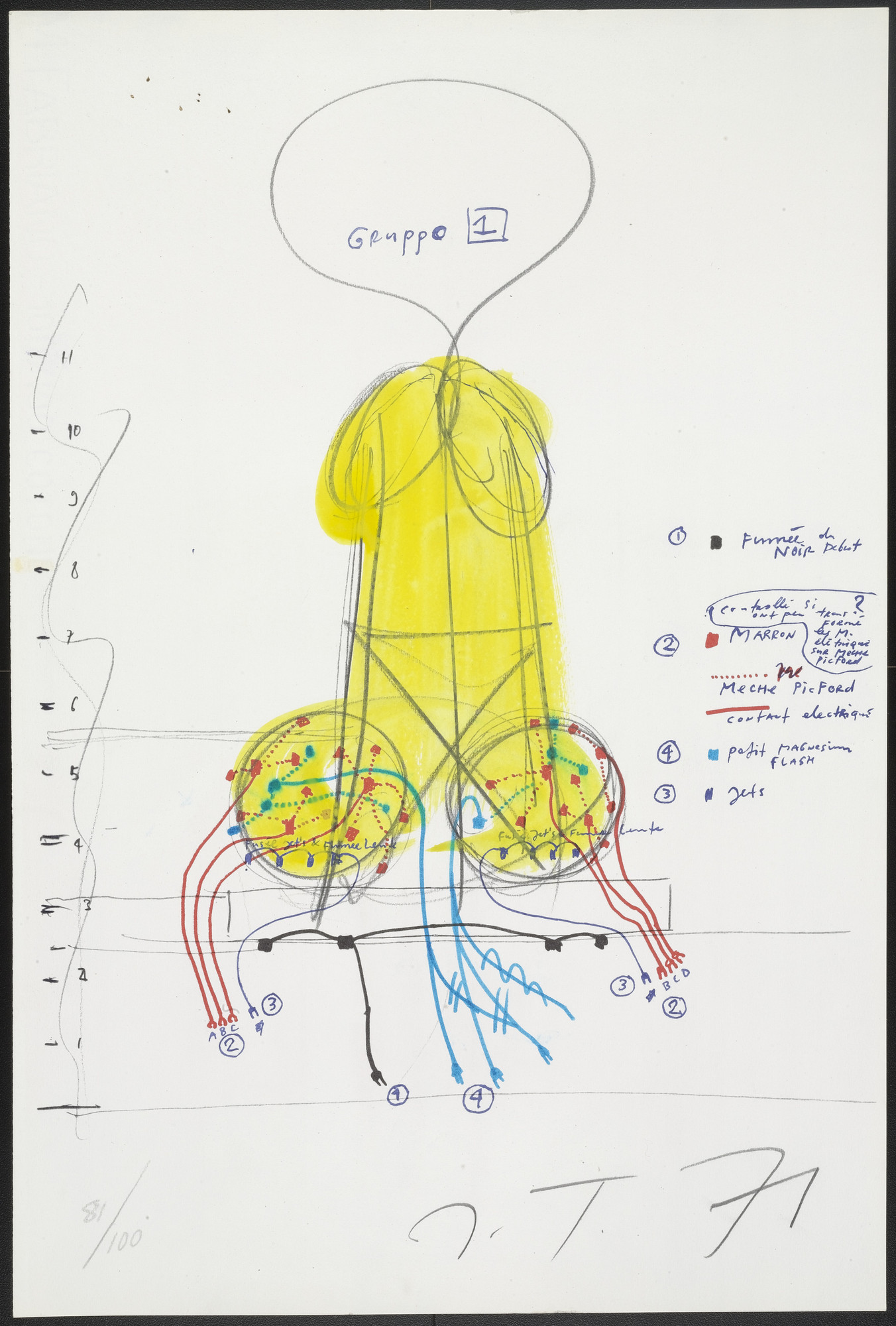 Jean Tinguely. Plate from La Vittoria ( Victory )