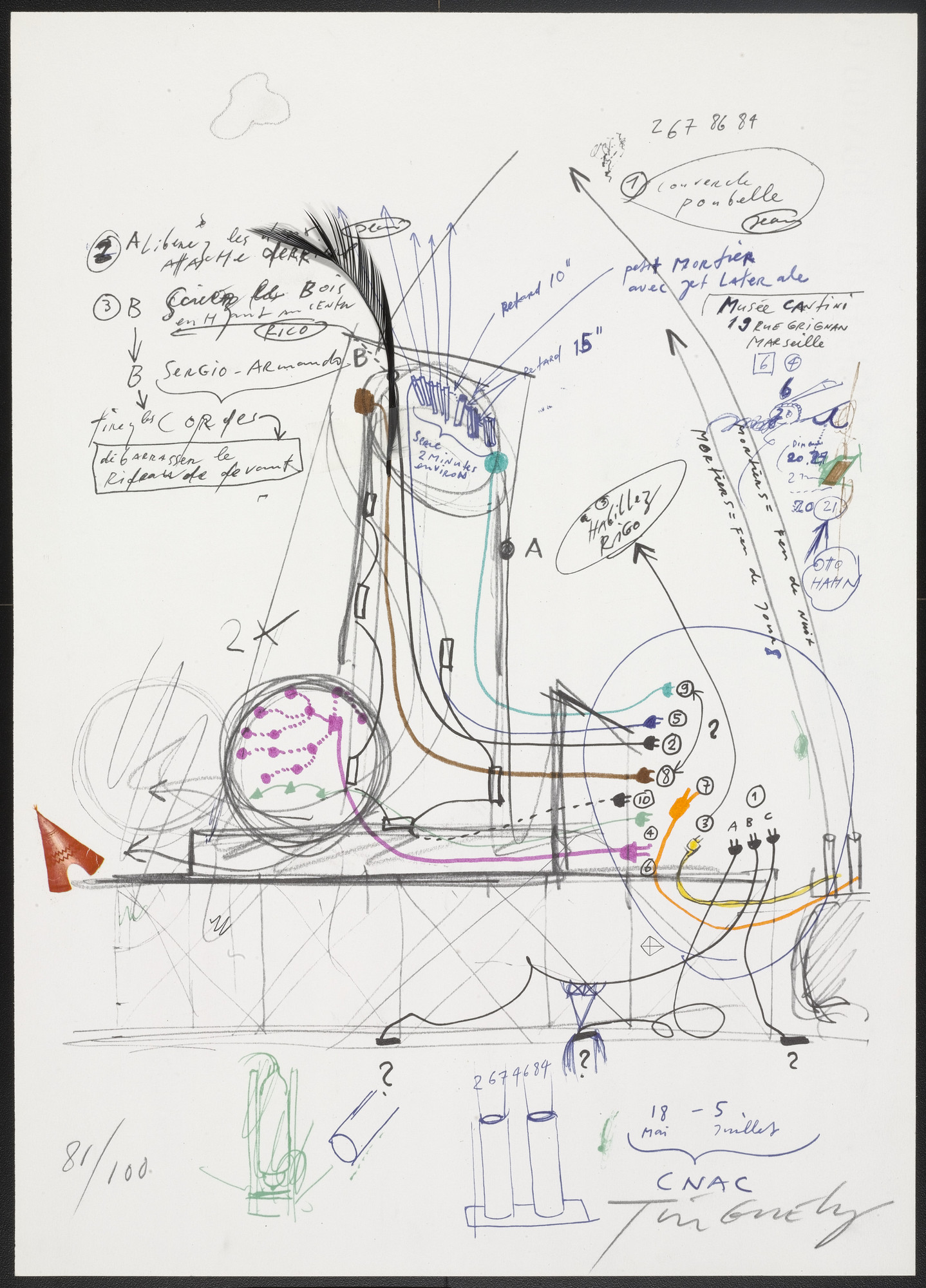 Jean Tinguely. Plate from La Vittoria ( Victory )