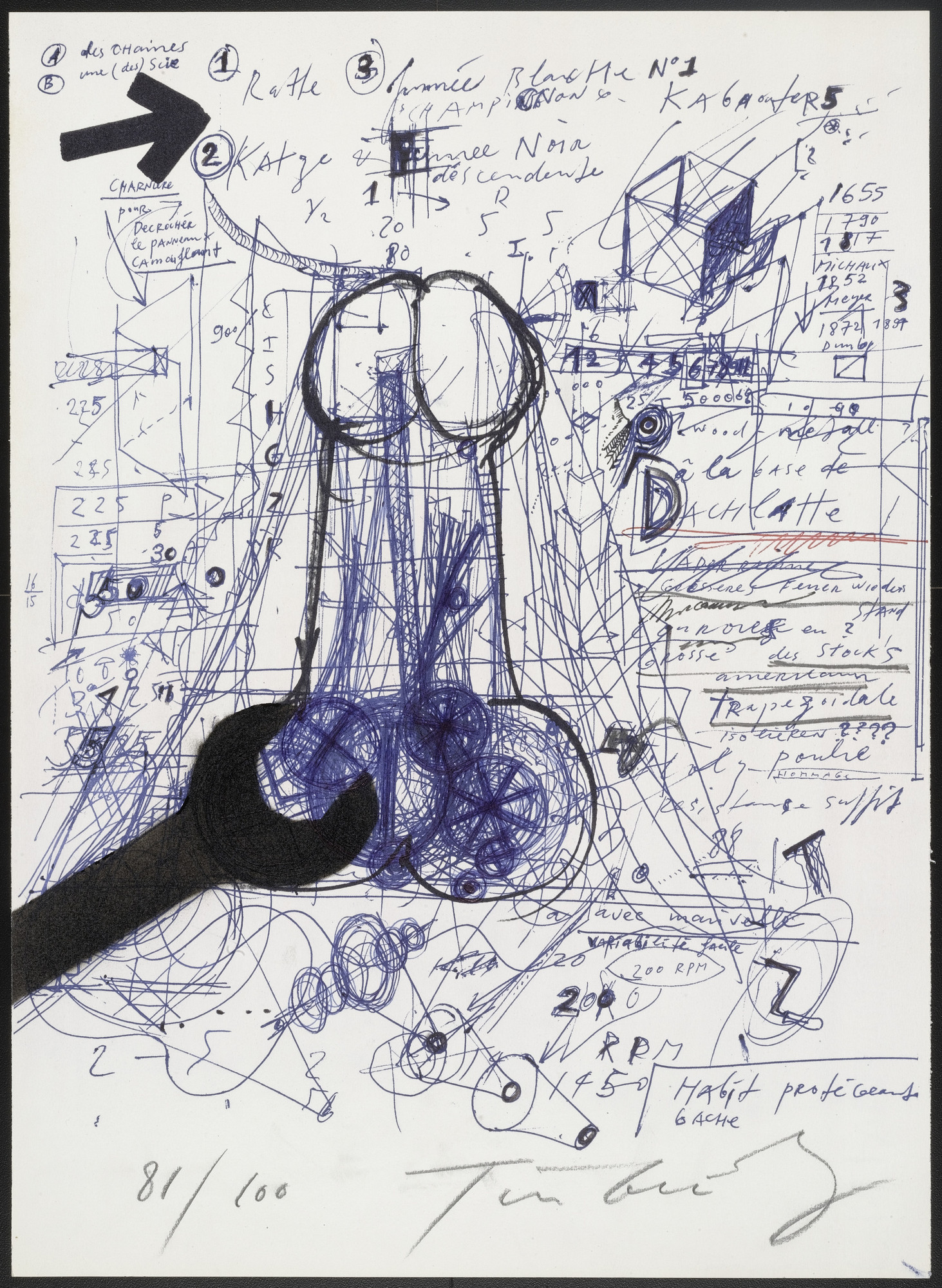 Jean Tinguely. Plate from La Vittoria ( Victory )
