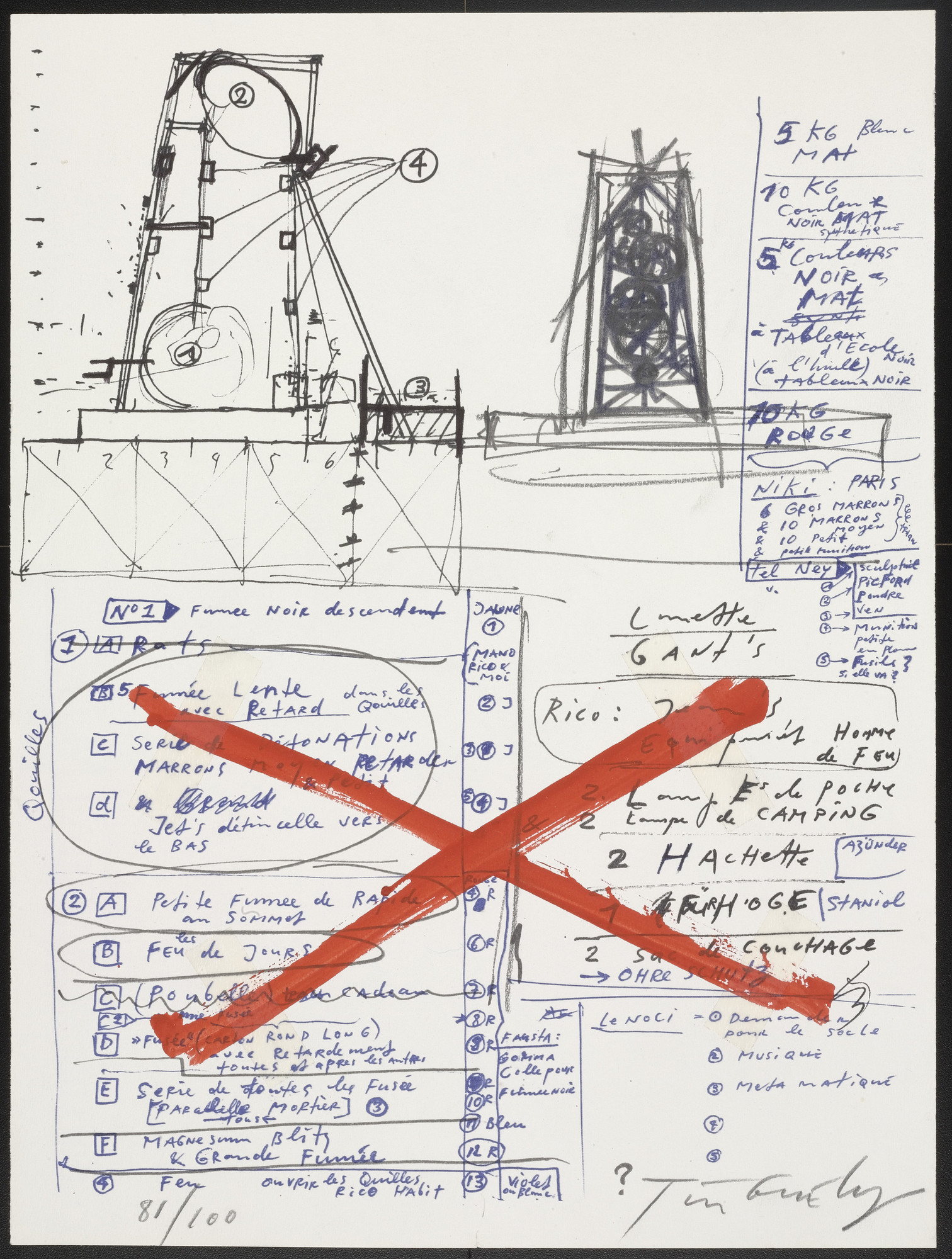 Jean Tinguely. Plate from La Vittoria ( Victory )