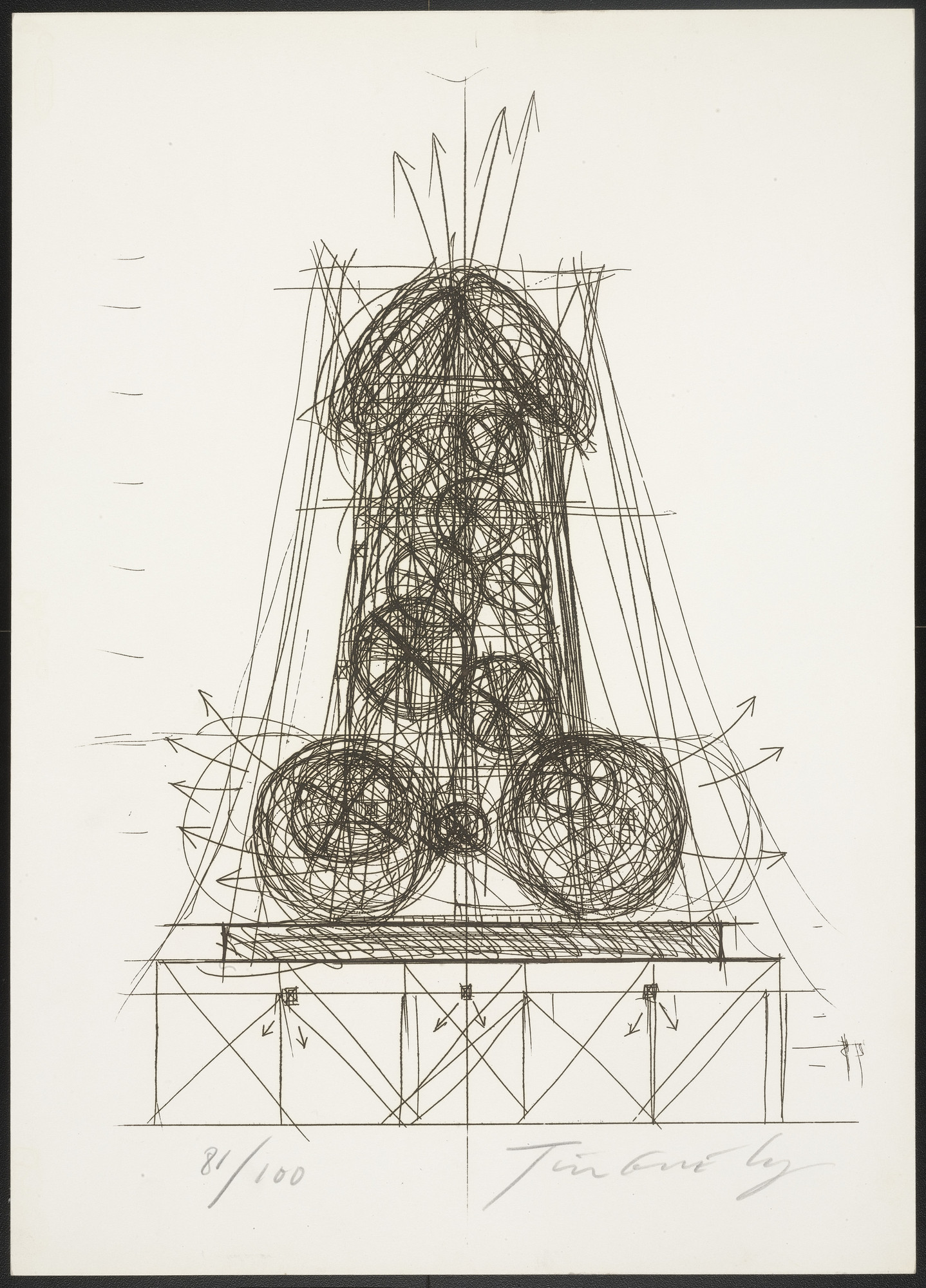 Jean Tinguely. Plate from La Vittoria ( Victory )