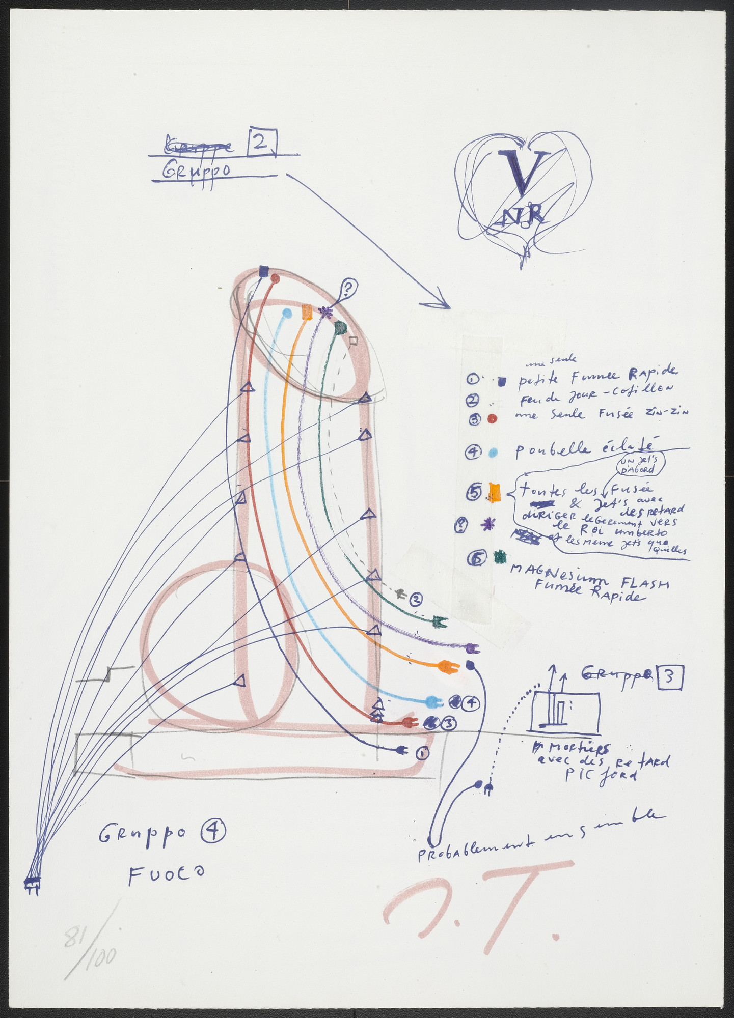 Jean Tinguely. Plate from La Vittoria ( Victory )