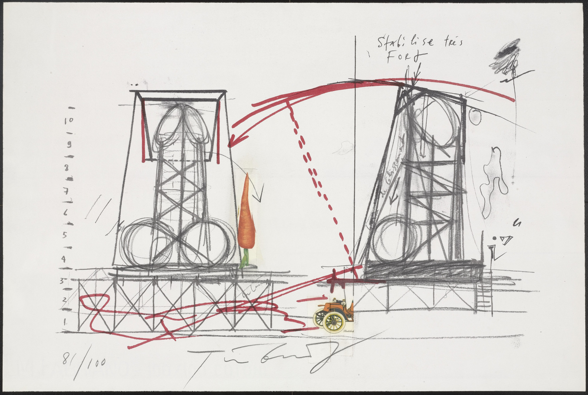 Jean Tinguely. Plate from La Vittoria ( Victory )