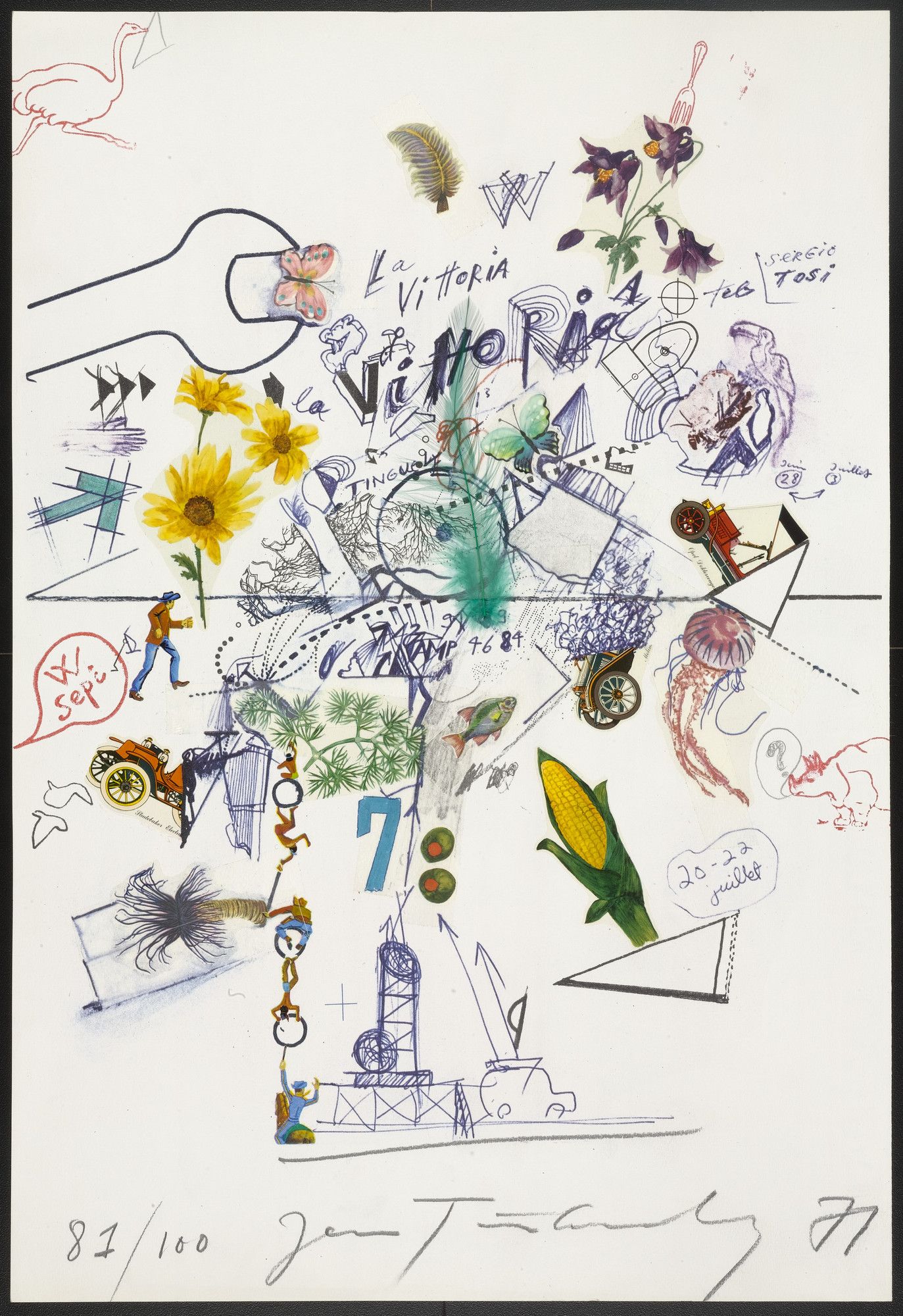 Jean Tinguely. Plate from La Vittoria ( Victory )