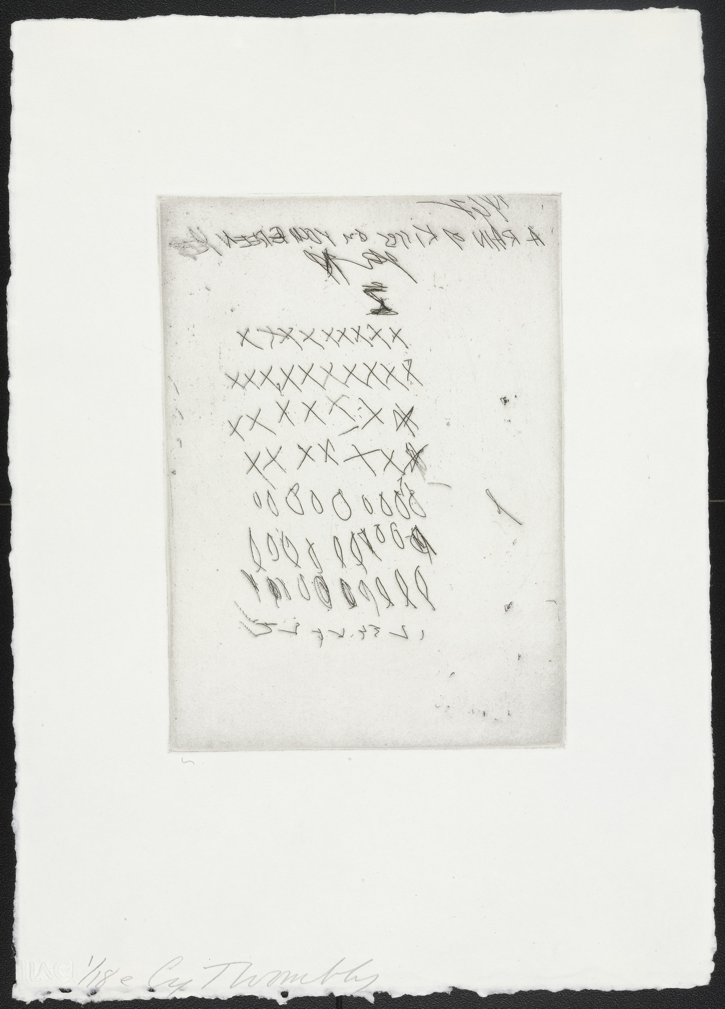 Cy Twombly. E from Sketches
