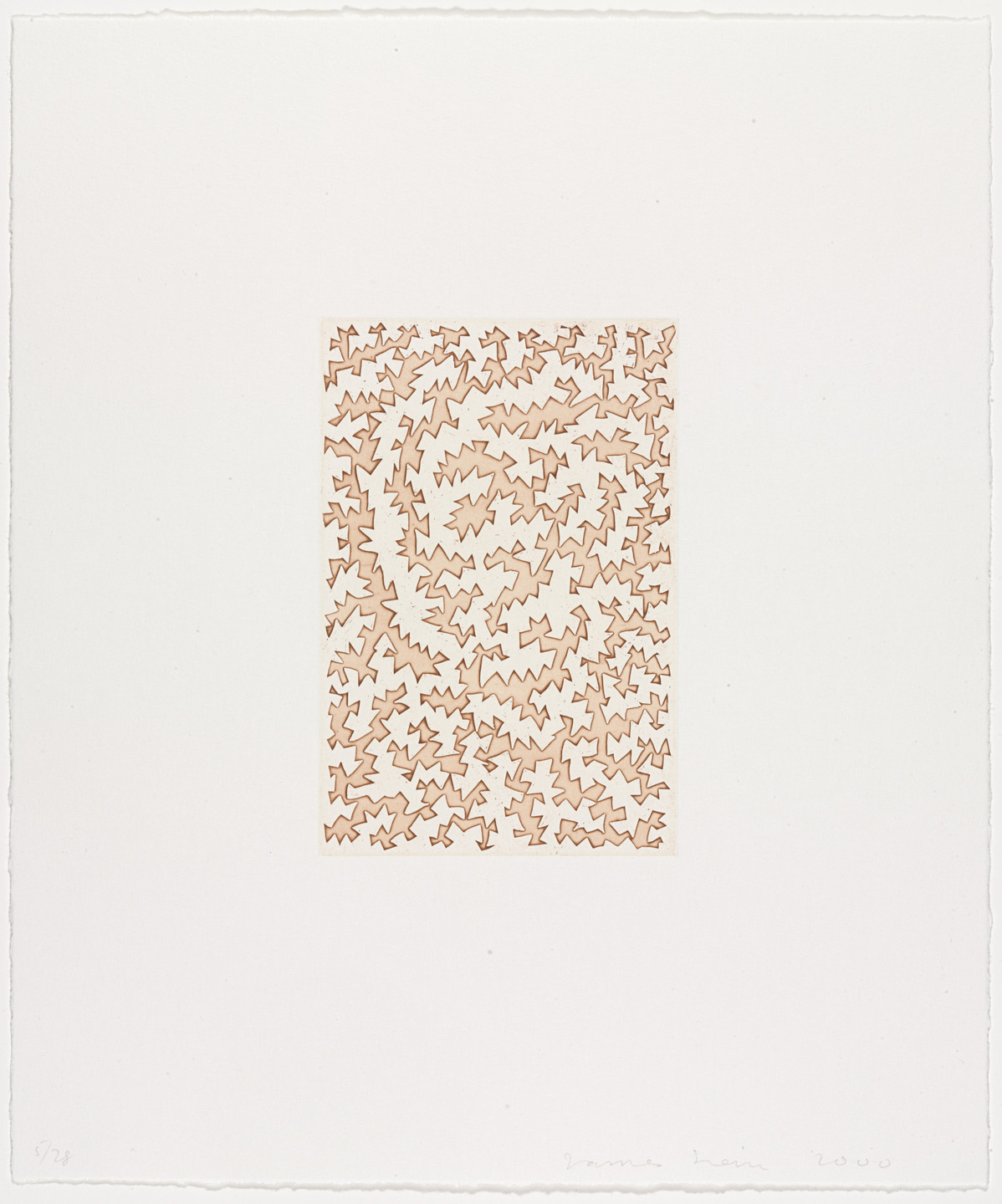 James Siena. Etching After Untitled Yellow-Black from Nine Prints. 2000