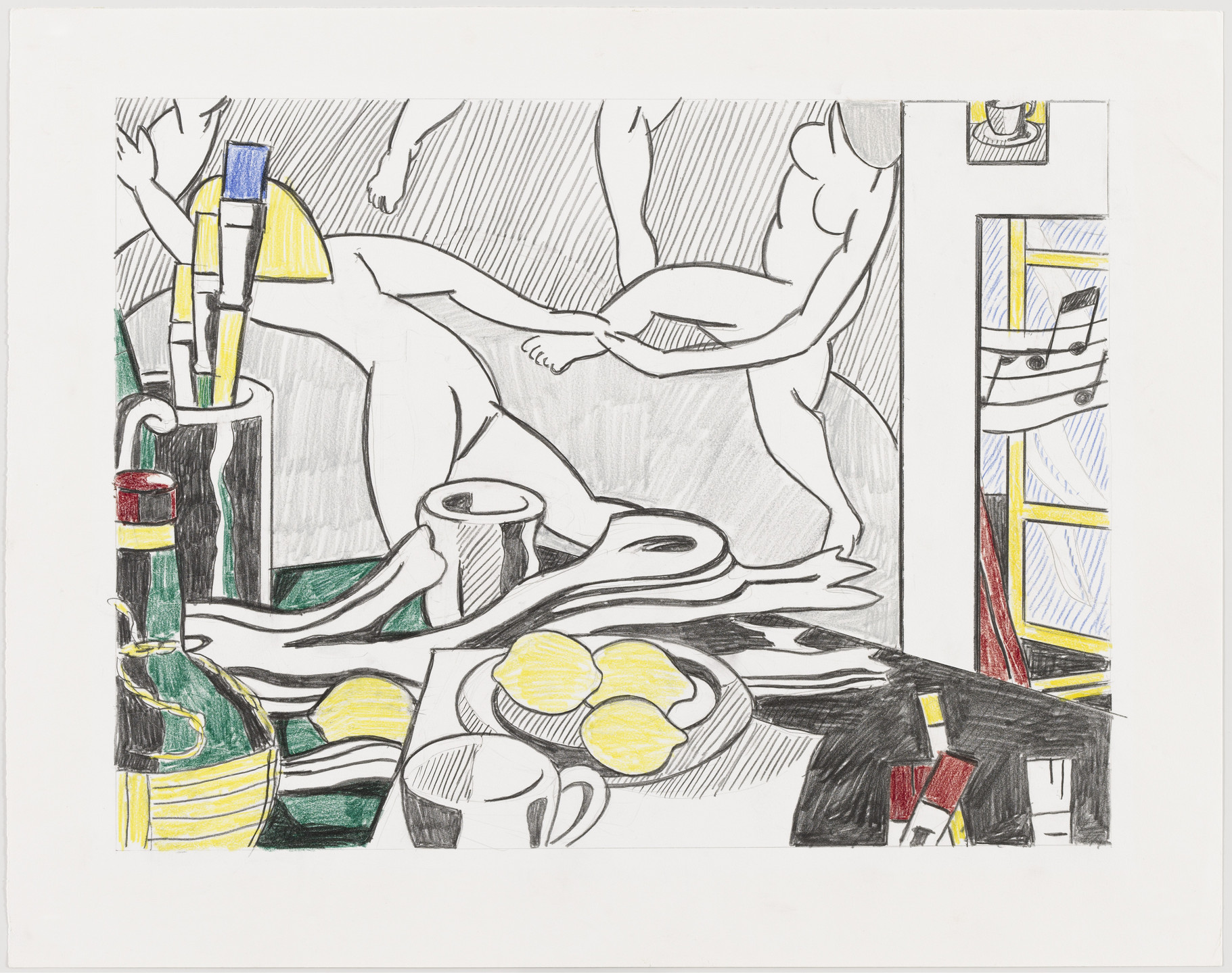Roy Lichtenstein. Study for Artist&#39;s Studio, &#34;The Dance&#34;. 1974