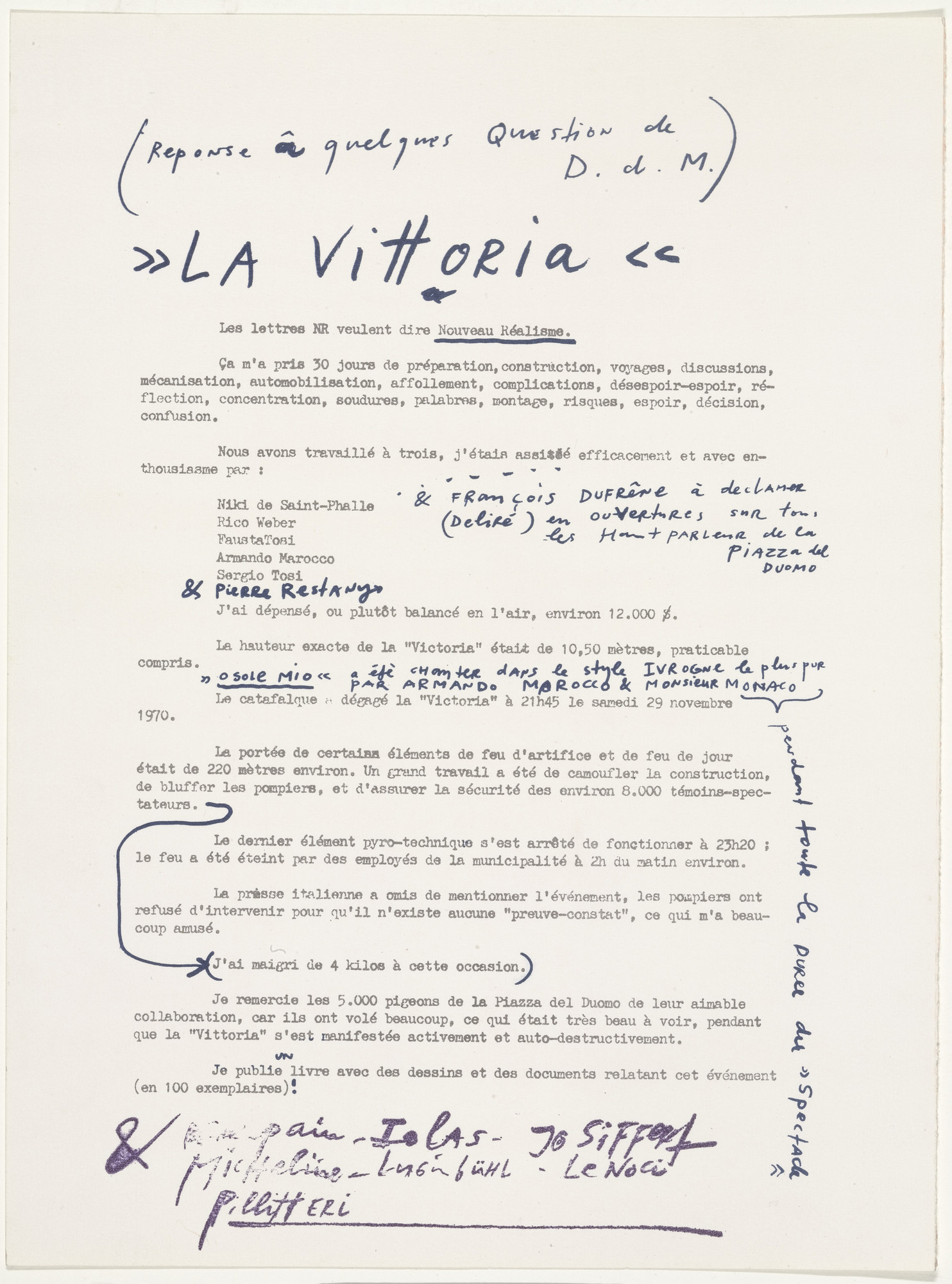 Jean Tinguely. La Vittoria (Victory)