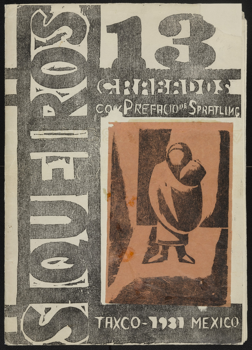 David Alfaro Siqueiros. Cover from 13 Woodcuts by Siqueiros (13 Grabados en madera por Siqueiros). 1931