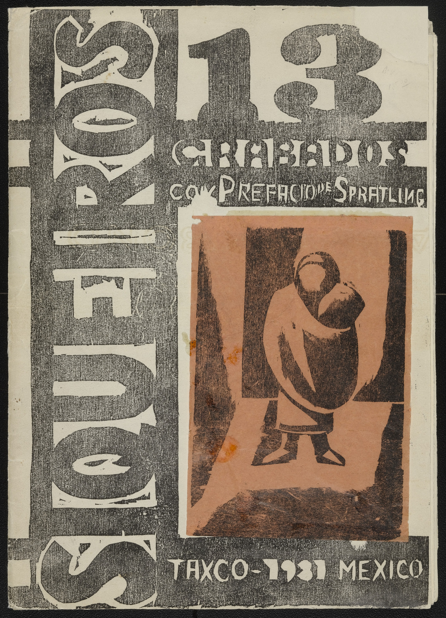 David Alfaro Siqueiros. Cover from 13 Woodcuts by Siqueiros ( 13 Grabados en madera por Siqueiros )