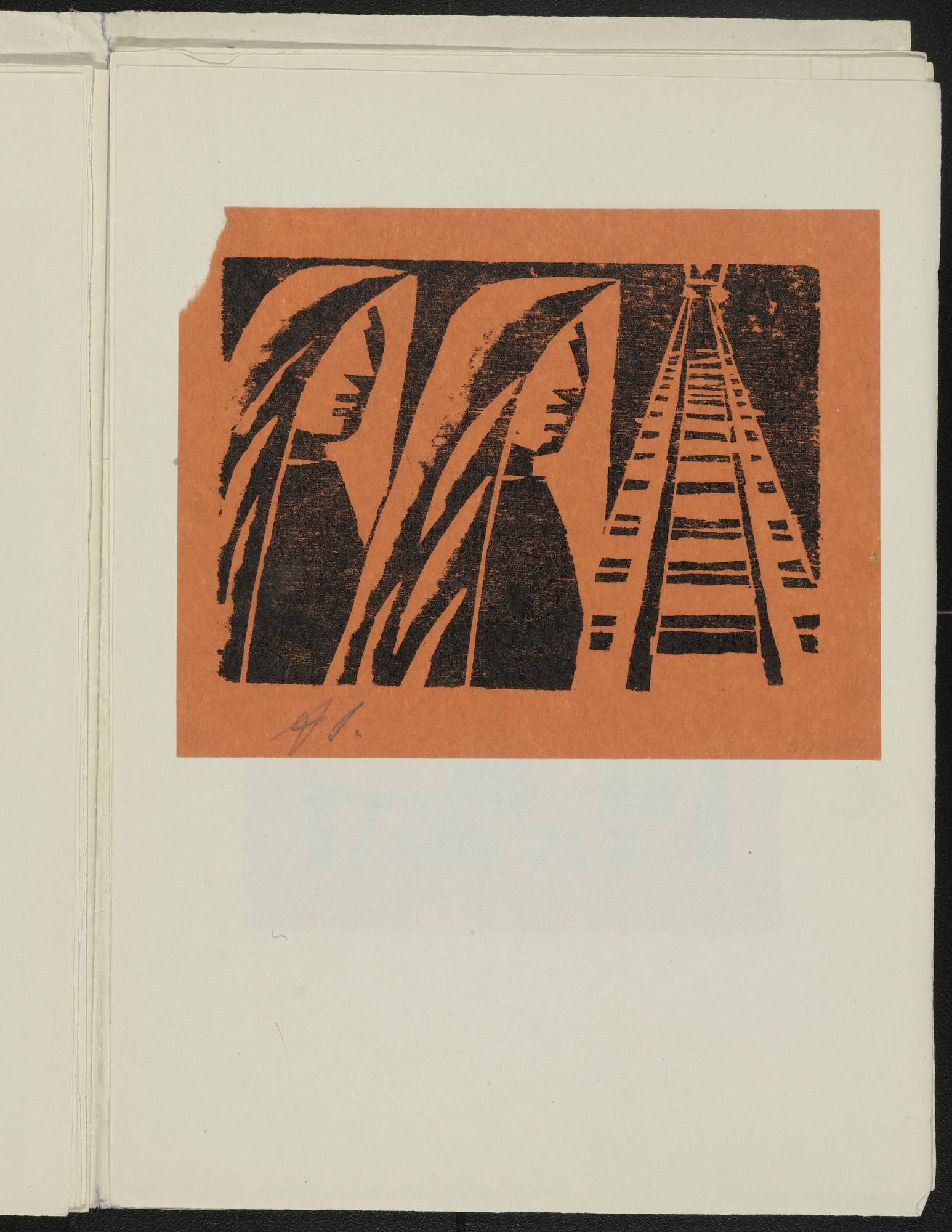 David Alfaro Siqueiros. Untitled from 13 Woodcuts by Siqueiros ( 13 Grabados en madera por Siqueiros )
