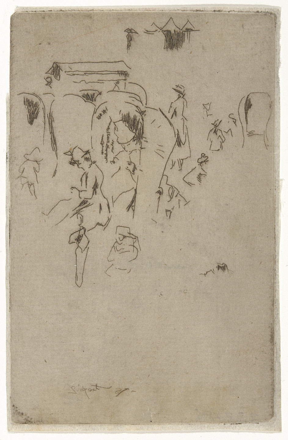 Walter Richard Sickert. Windstoelen, Scheveningen. (1887)