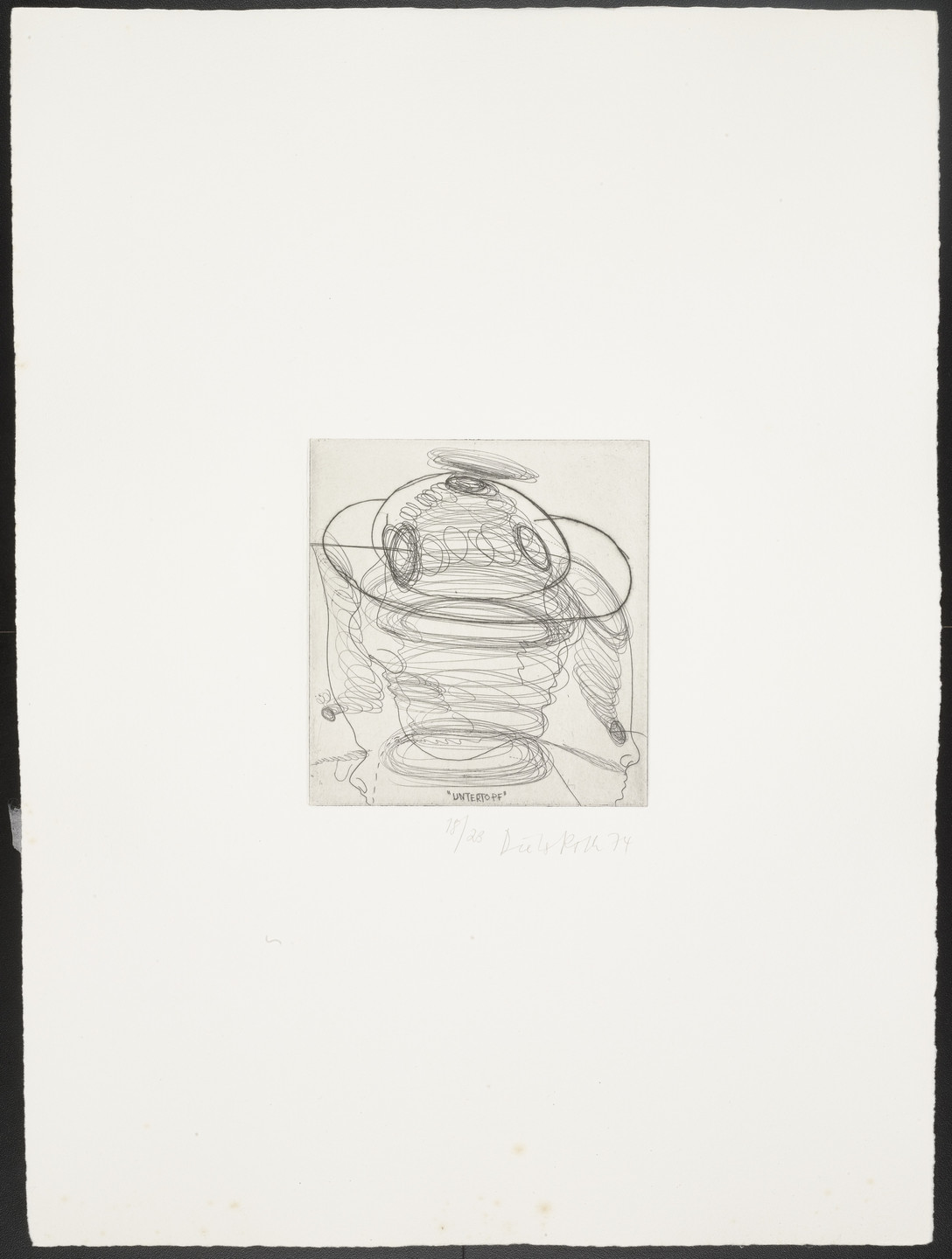 Dieter Roth. Untitled from 22 Doubleheads. 1974