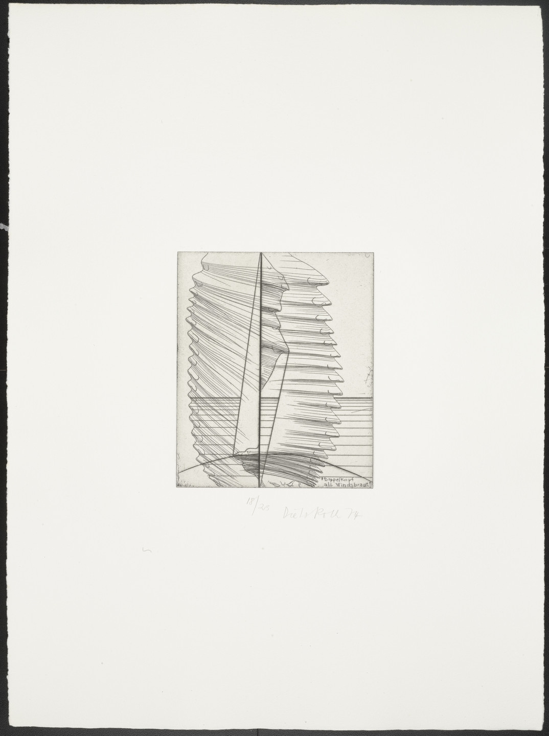 Dieter Roth. Untitled from 22 Doubleheads. 1974