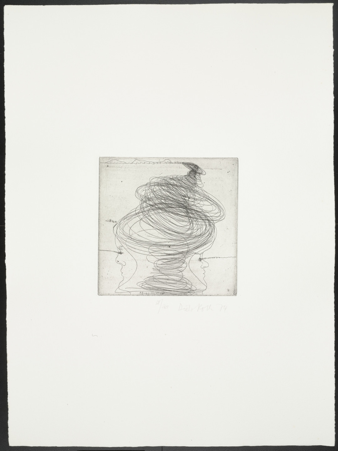 Dieter Roth. Untitled from 22 Doubleheads. 1974