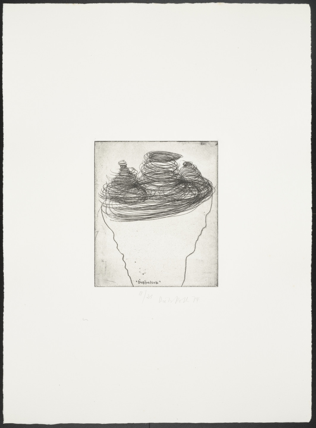 Dieter Roth. Untitled from 22 Doubleheads. 1974