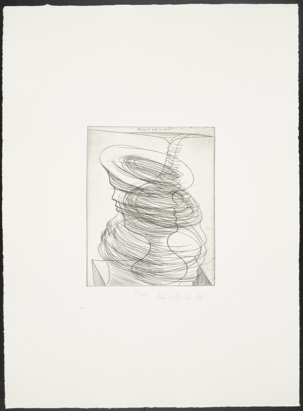 Dieter Roth. Untitled from 22 Doubleheads. 1974