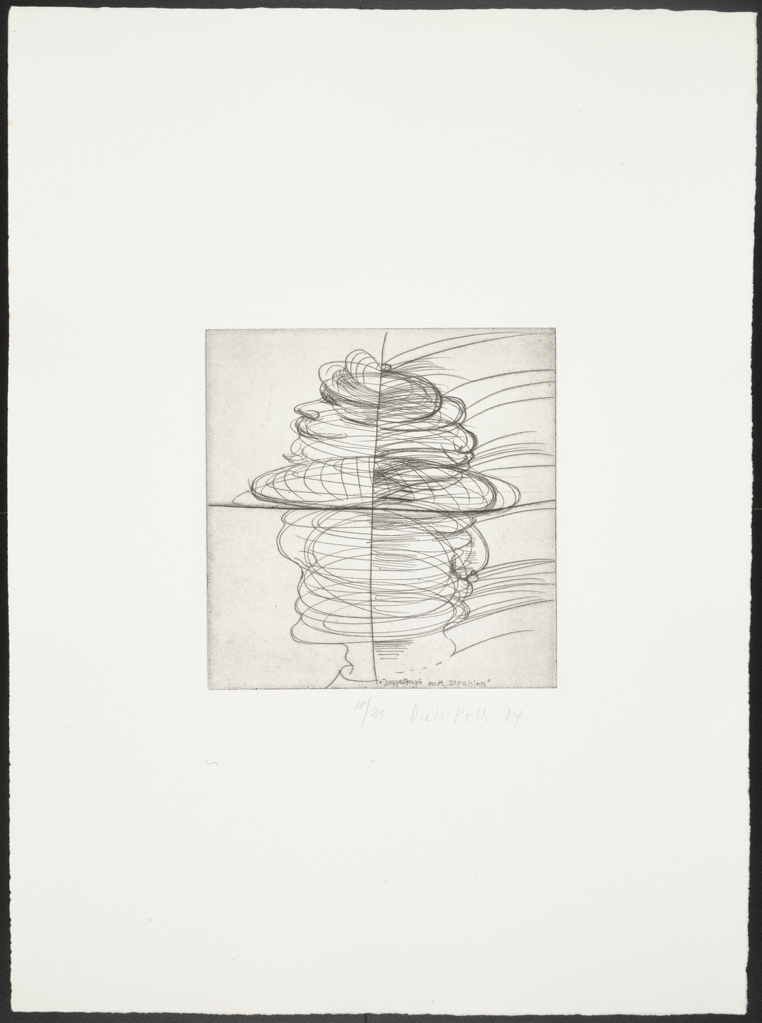 Dieter Roth. Untitled from 22 Doubleheads. 1974