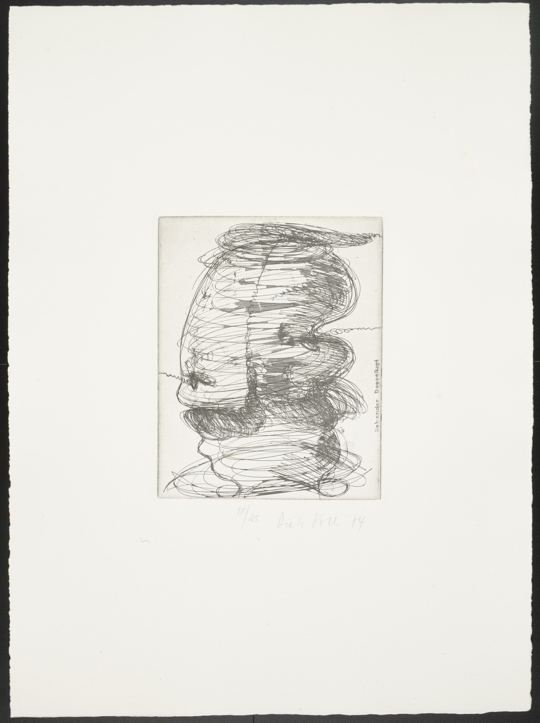 Dieter Roth. Untitled from 22 Doubleheads. 1974