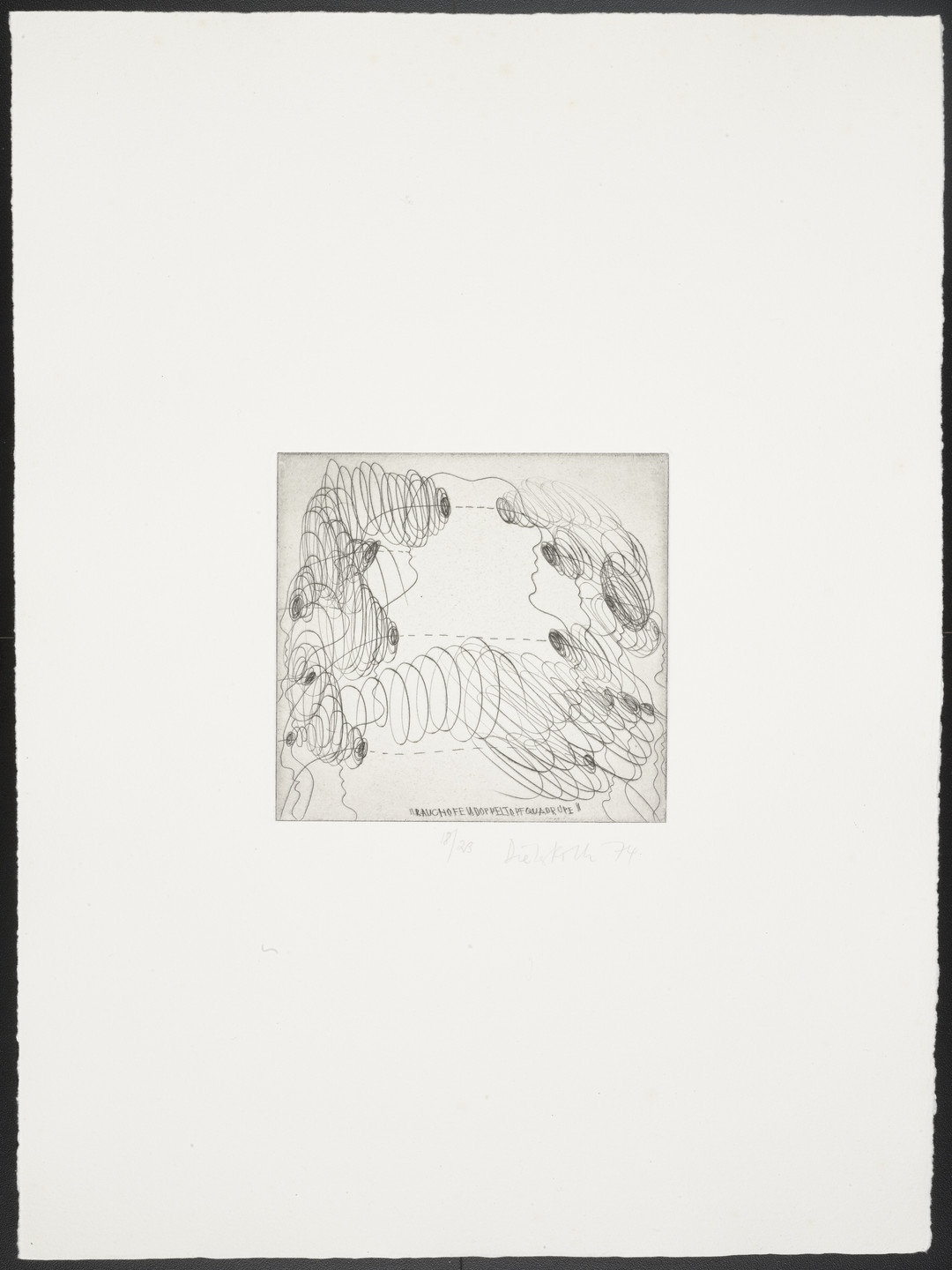 Dieter Roth. Untitled from 22 Doubleheads. 1974