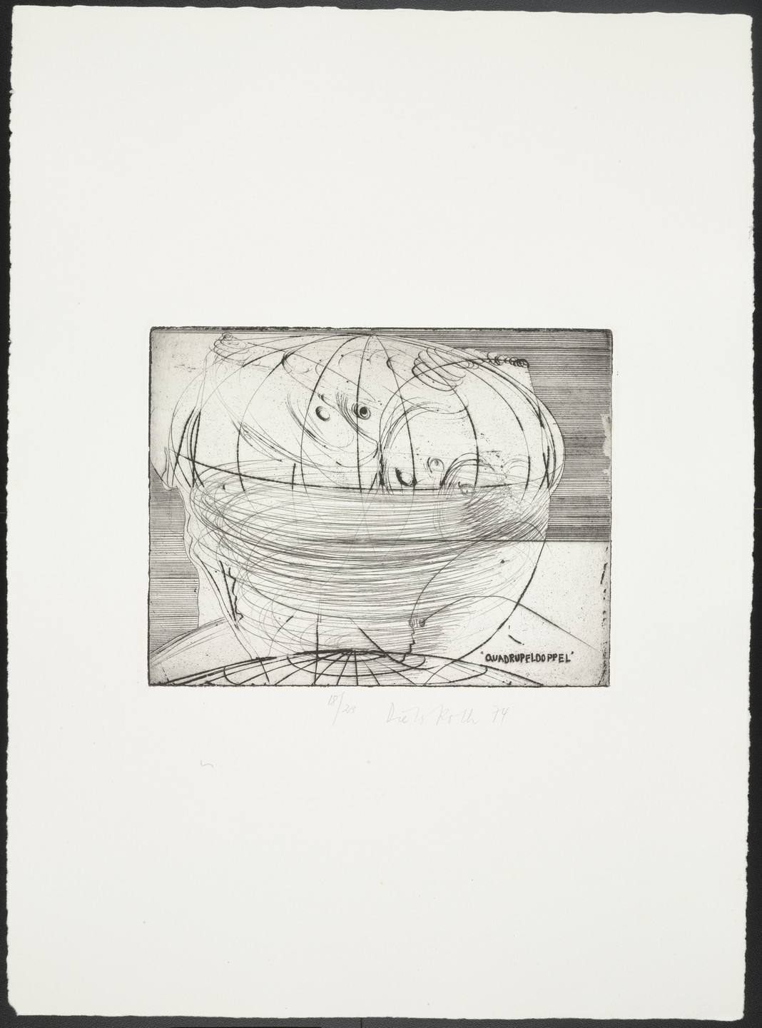 Dieter Roth. Untitled from 22 Doubleheads. 1974