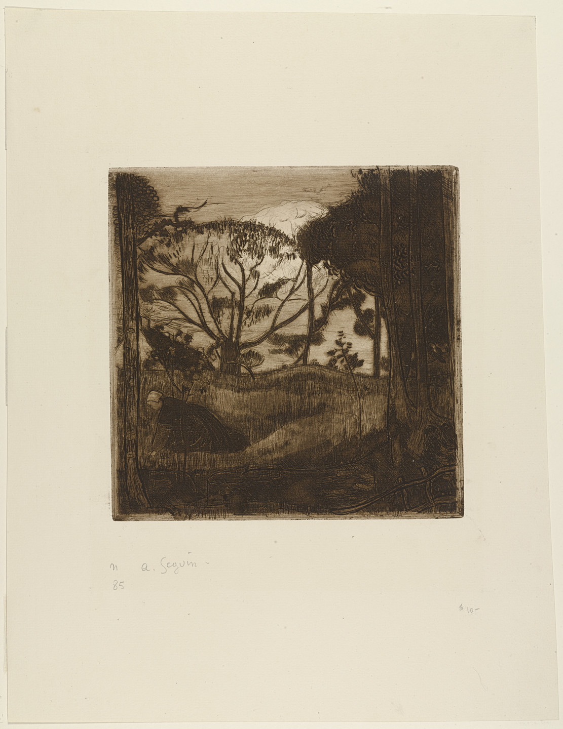 Armand Séguin. Landscape (Paysage) from the portfolio The Original Print (L&#39;Estampe originale), no. vii. 1894
