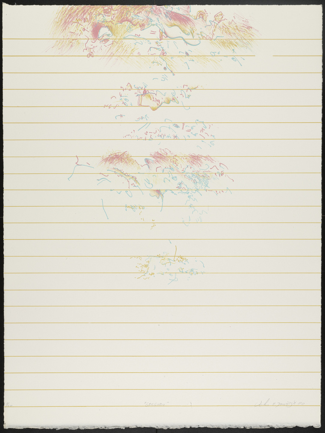 John Edward Dowell. Gregorio from Visual Poems. 1970, published 1971