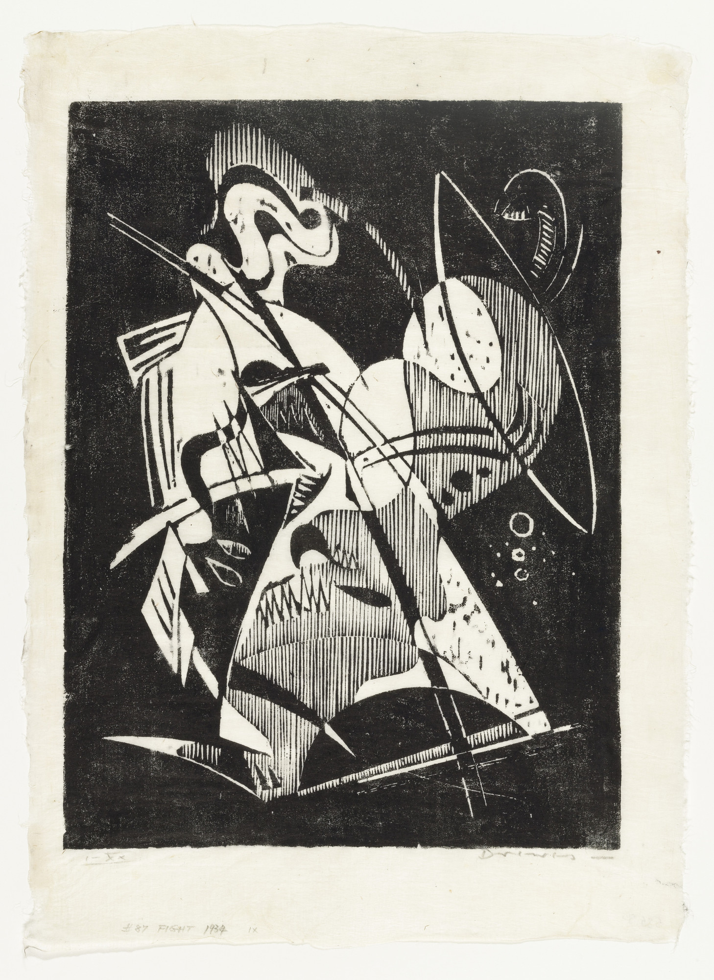 Werner Drewes. Fight. (1934) | MoMA