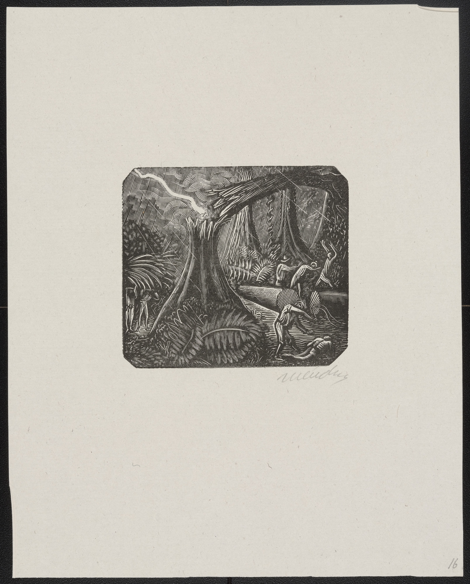 Leopoldo Méndez. The Thunderbolt (El Rayo) from the portfolio 25 Prints of Leopoldo Méndez