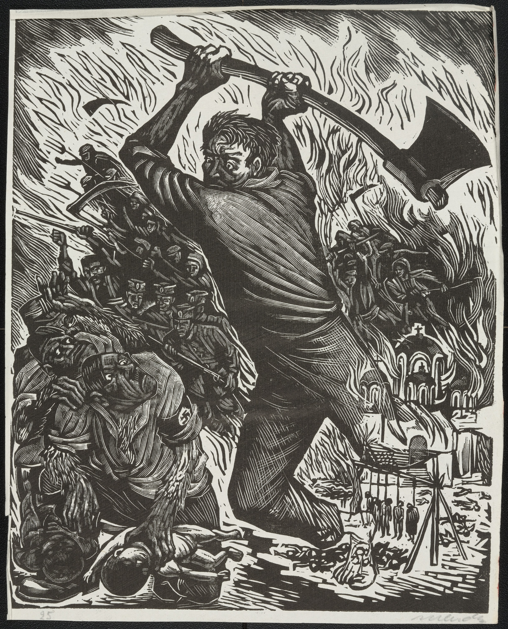 Leopoldo Méndez. The Peoples' Revenge (La Venganza de los Pueblos) from the portfolio 25 Prints of Leopoldo Méndez