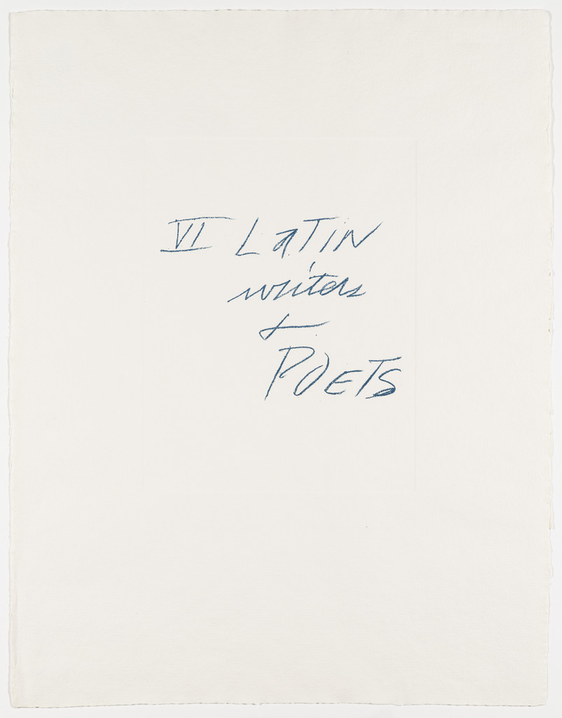 Title page from the portfolio Six Latin Writers and Poets