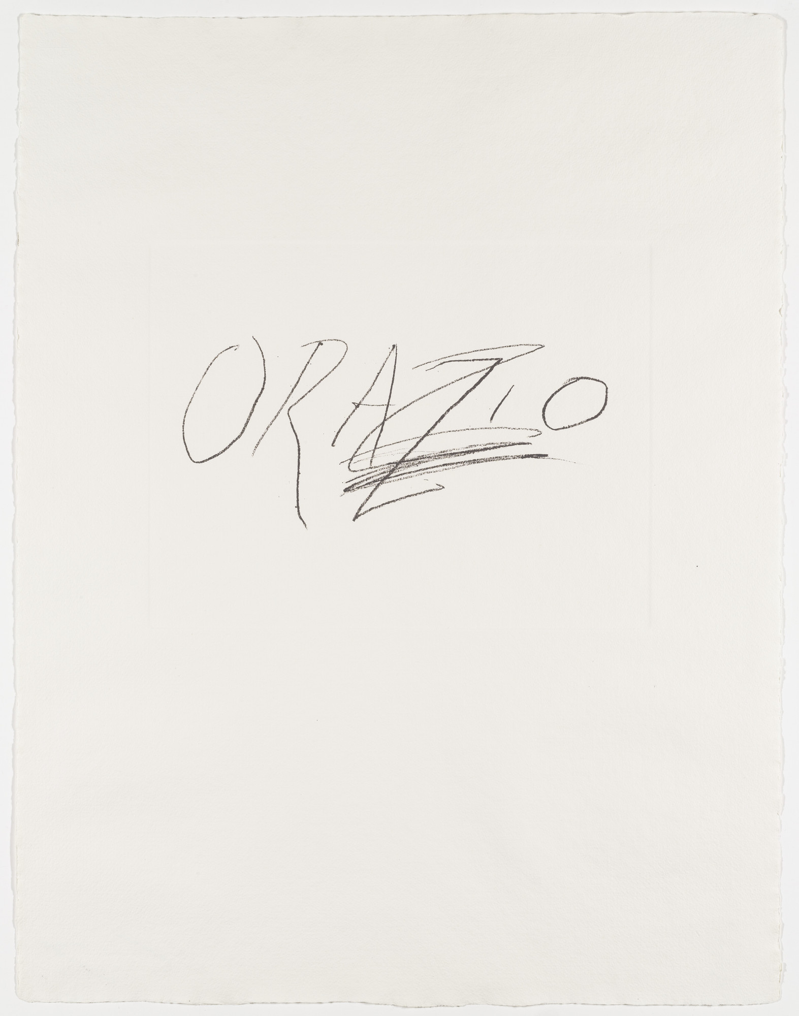 Cy Twombly, Propyläen-Verlag, Berlin. Orazio from the portfolio Six Latin Writers and Poets