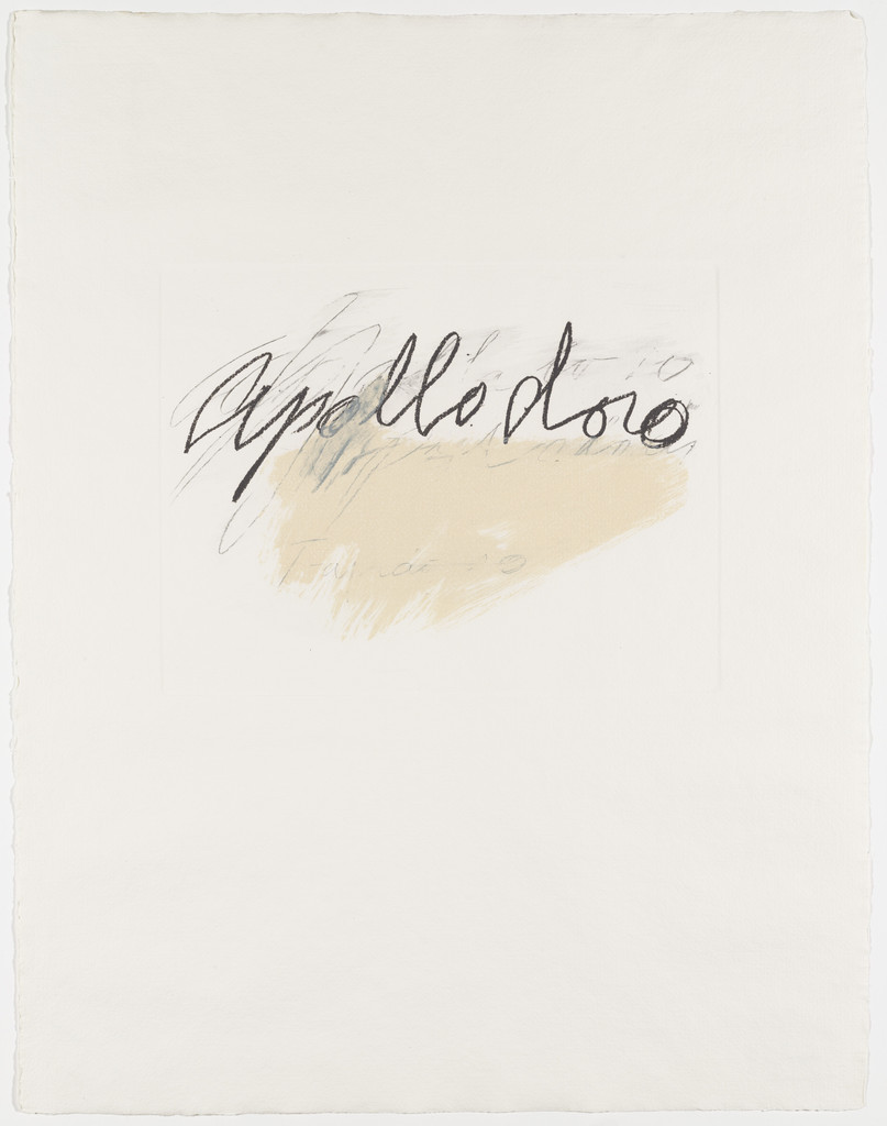 Apollodoro from the portfolio Six Latin Writers and Poets, Cy Twombly, 1975-1976