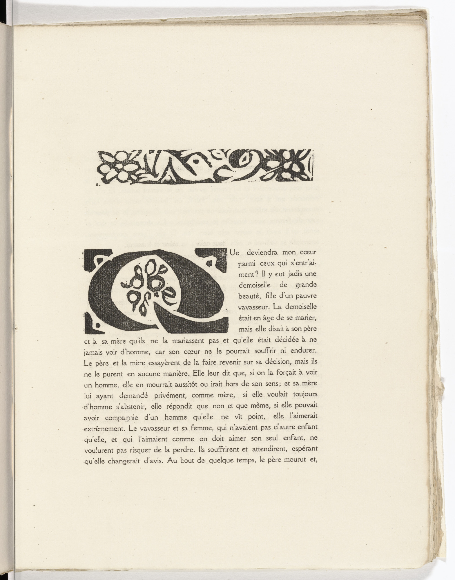 André Derain. Headpiece and pictorial initial (folio 4) from L'Enchanteur pourrissant