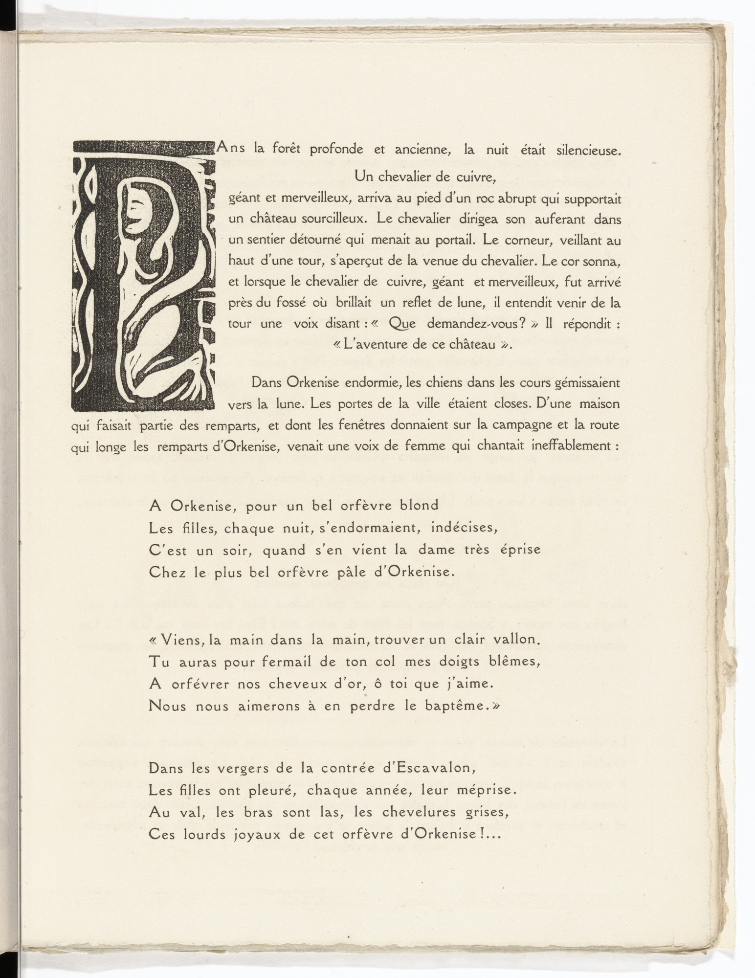 André Derain. Pictorial initial (folio 27) from L'Enchanteur