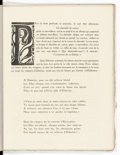 André Derain. Pictorial initial (folio 27) from L'Enchanteur