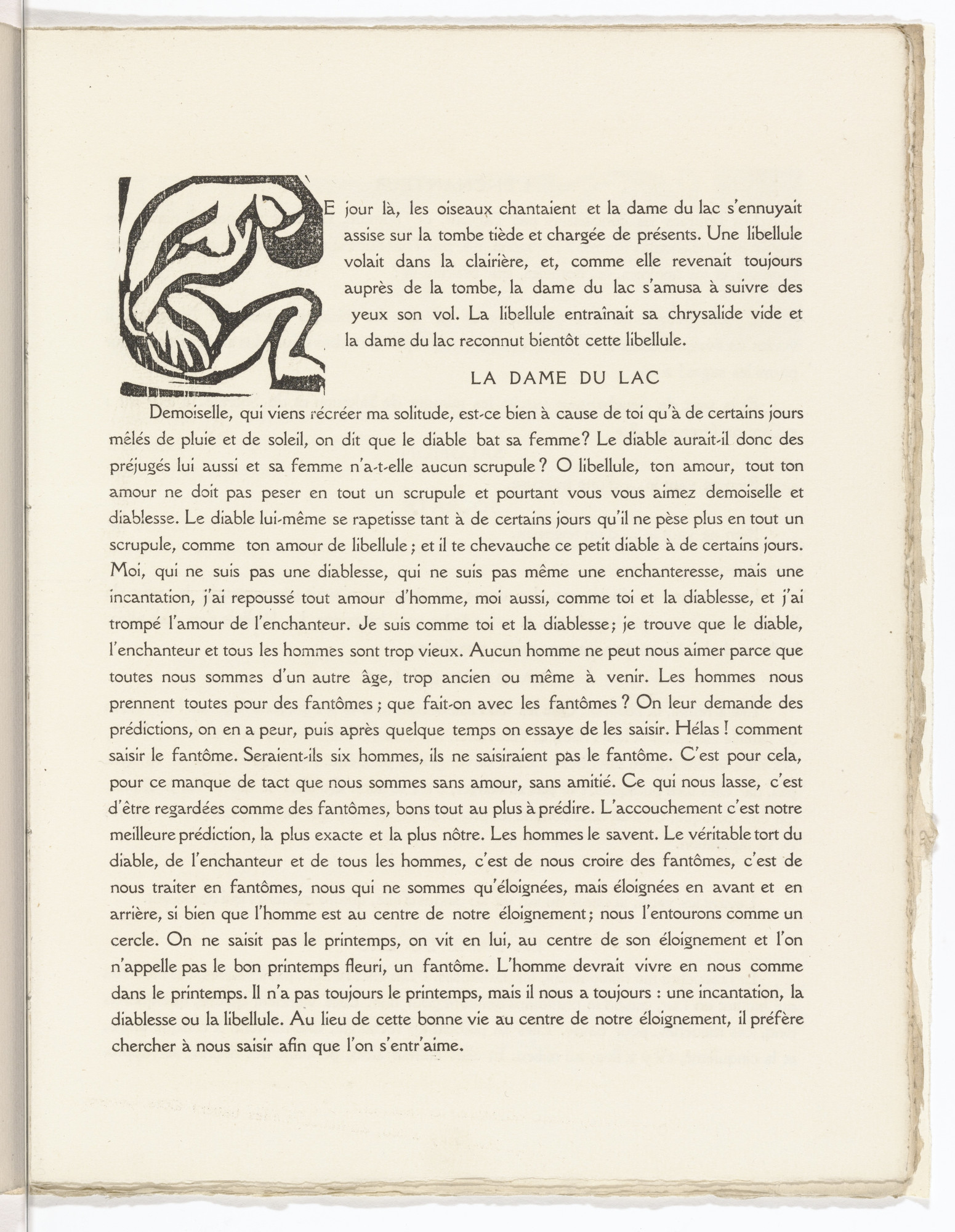 André Derain. Pictorial initial (folio 33) from L'Enchanteur pourrissant