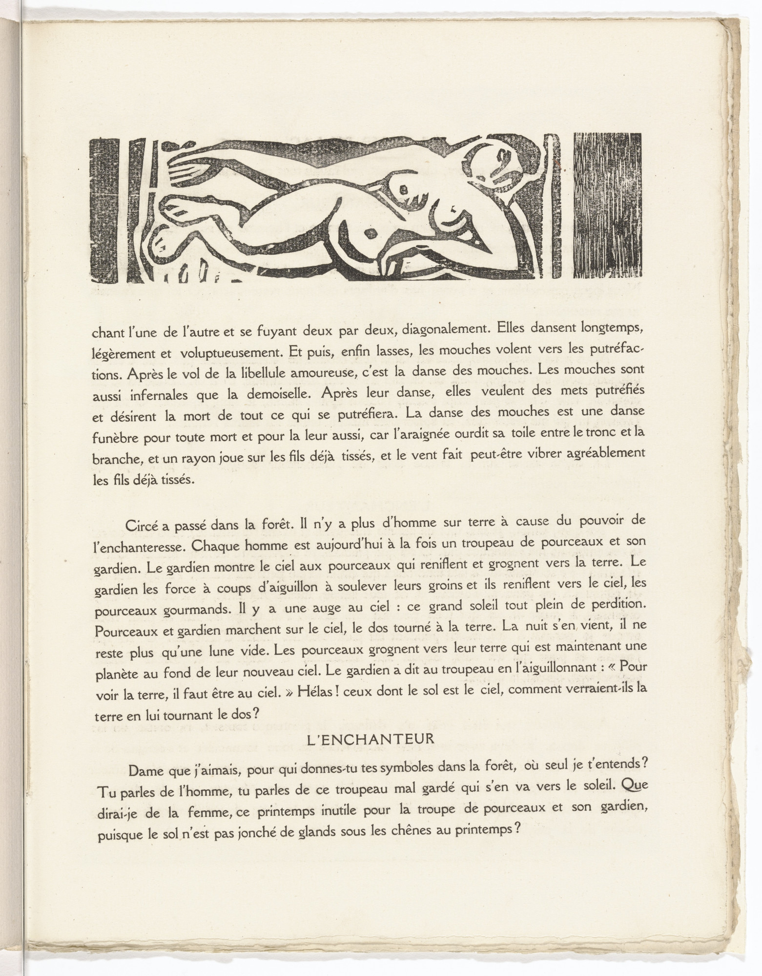 André Derain. In-text plate (folio 34) from L'Enchanteur pourrissant