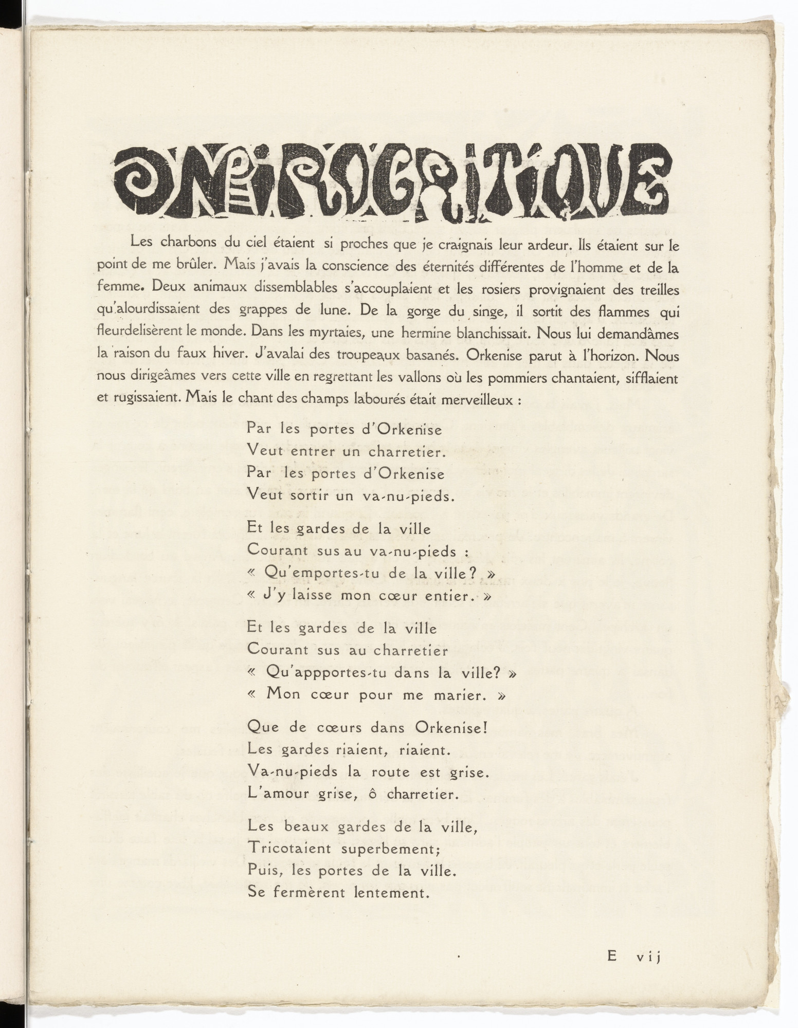 Andre Derain Headpiece Folio 37 From L Enchanteur Pourrissant 1909 Moma