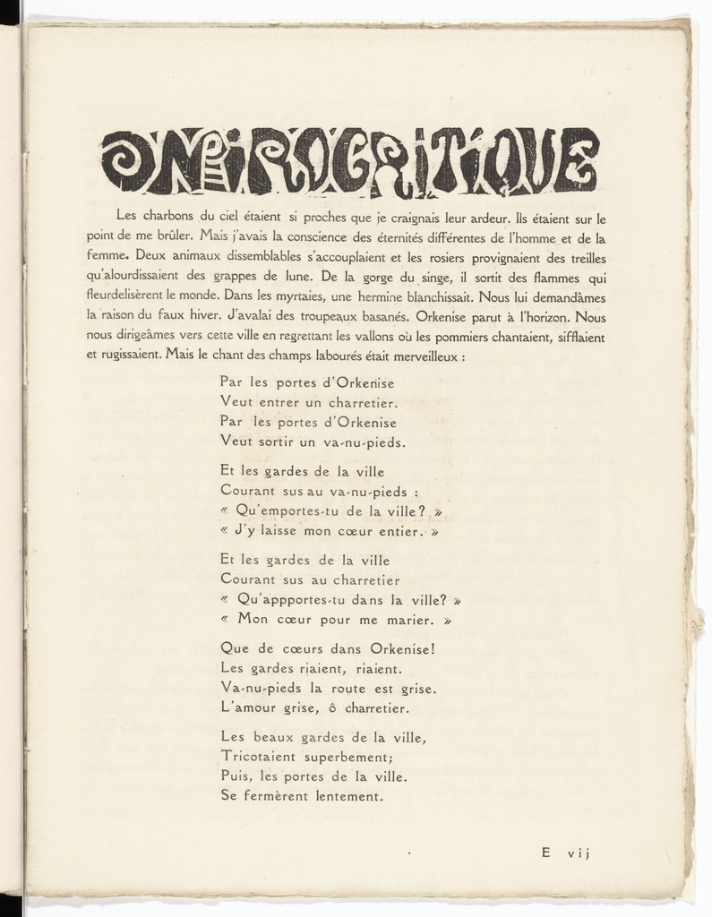 Headpiece (folio 37) from L'Enchanteur pourrissant