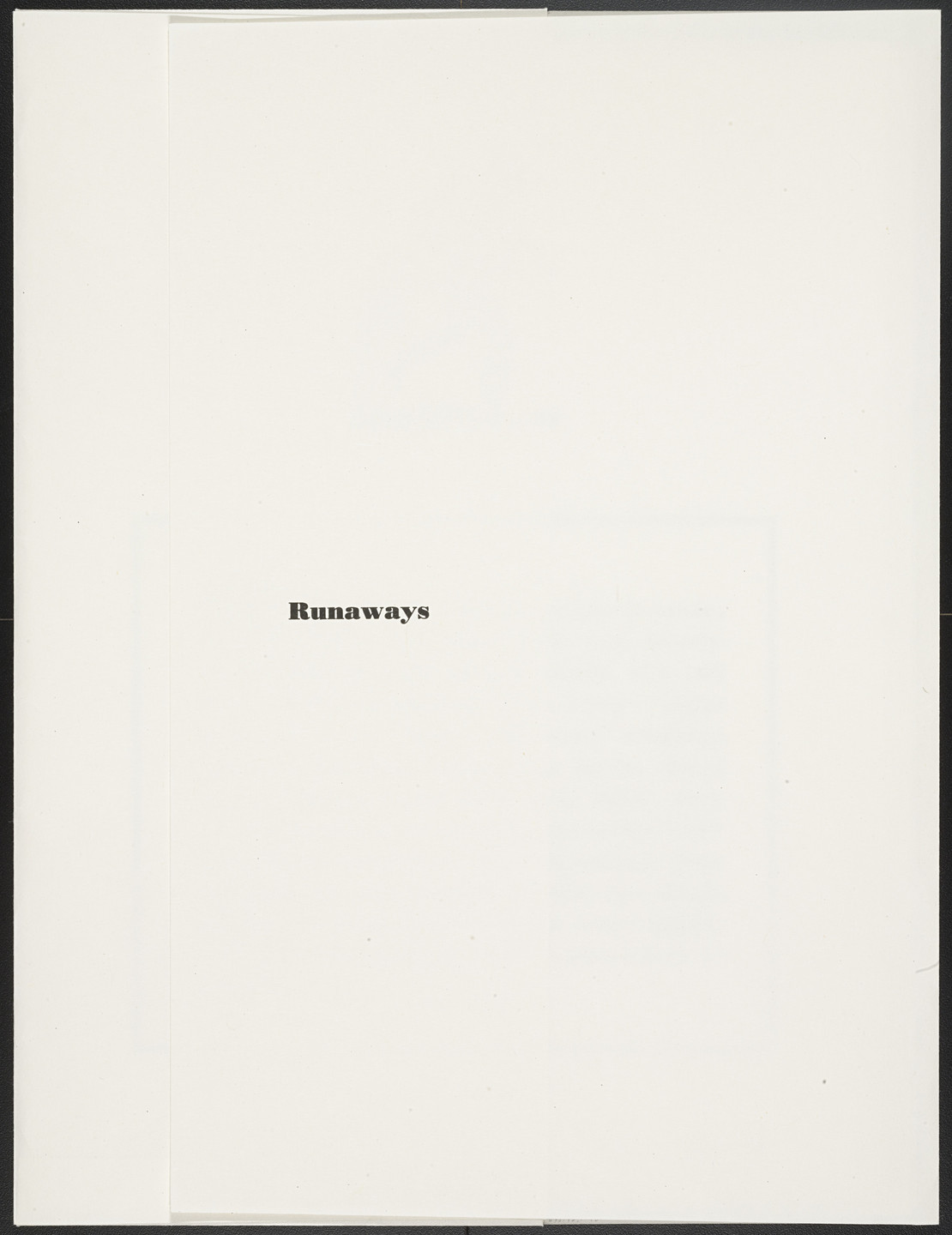 Glenn Ligon. Runaways. 1993